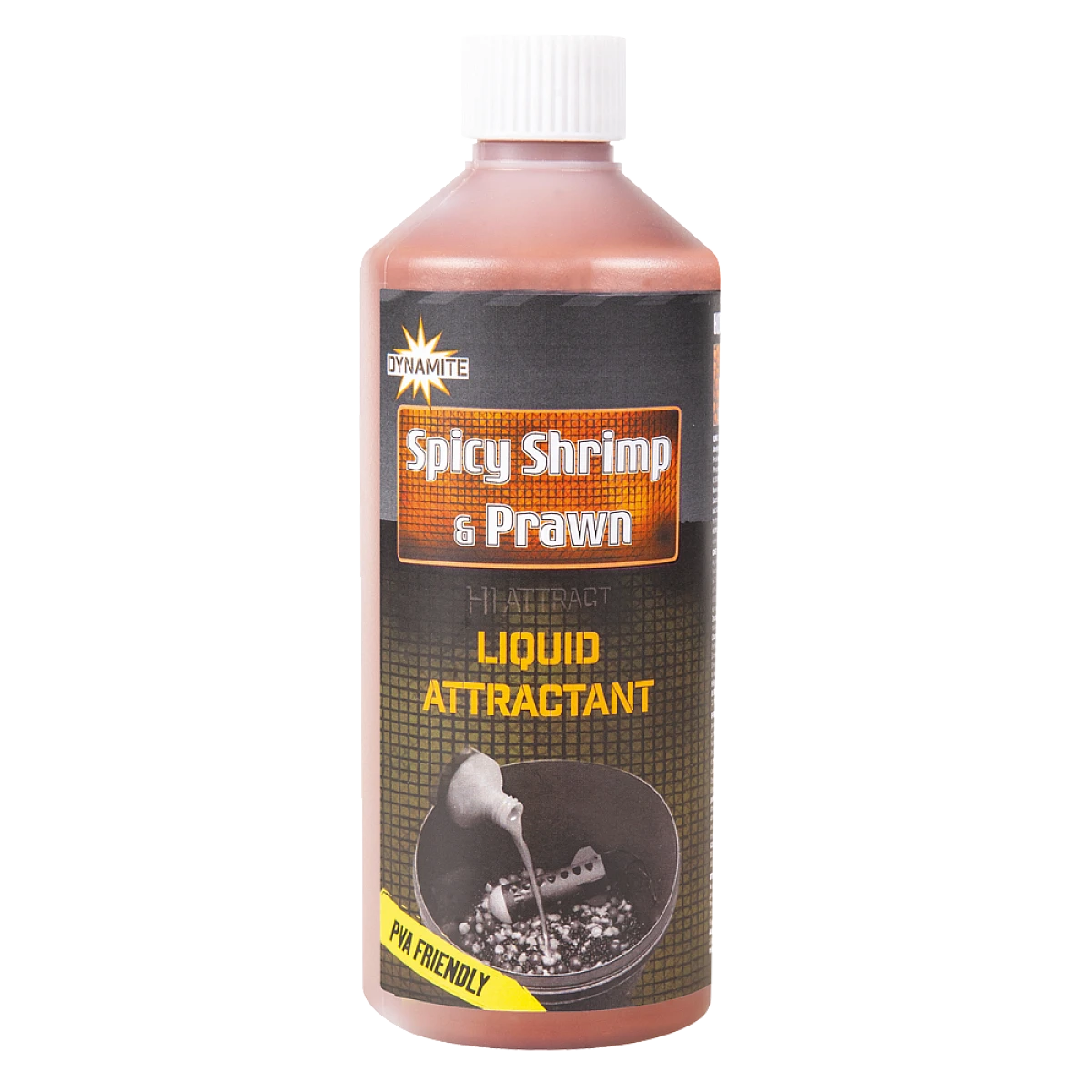 DynamiteBaits Spicy Shrimp & Prawn Liquidambalaj 500ml - MPN: DY1262 - EAN: 5031745220496