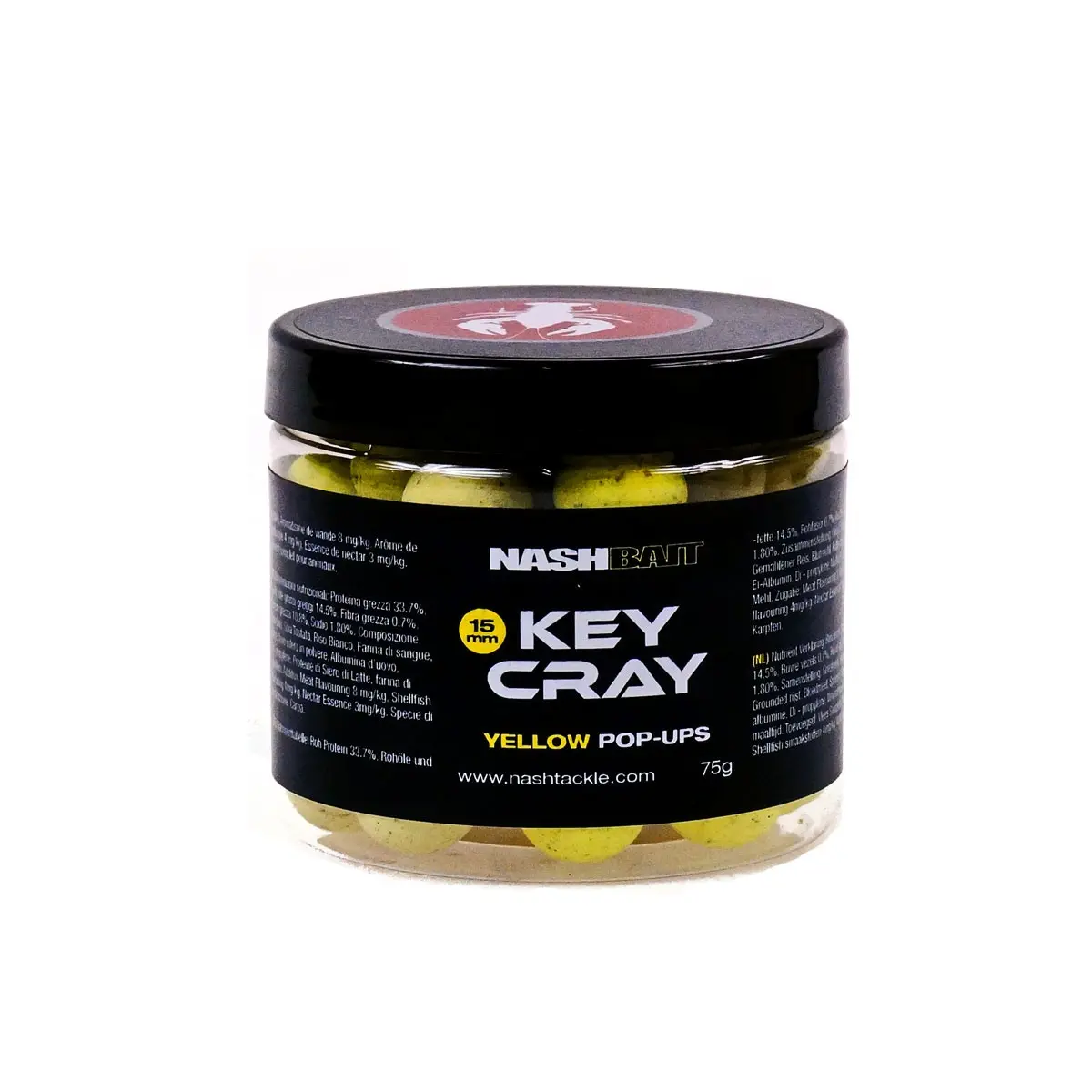 Nash Key Cray Pop Up Yellowmărimea 15 mm / 75g - MPN: B9940 - EAN: 5055108899402