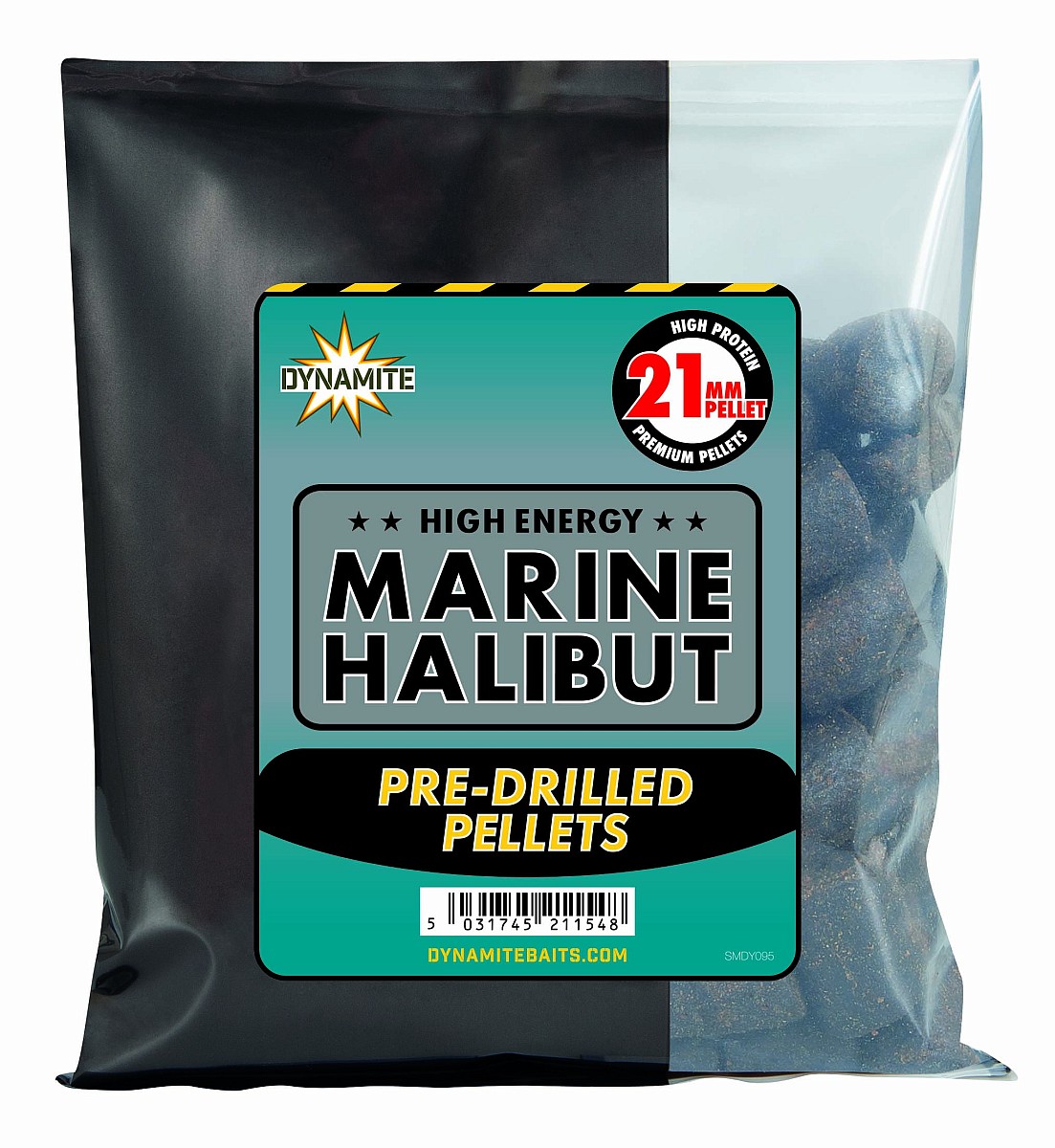 Dynamite Baits Pellets -Marine Halibut dydis 21 mm / 350 g (su skyle) - MPN: SMDY095 - EAN: 5031745211548