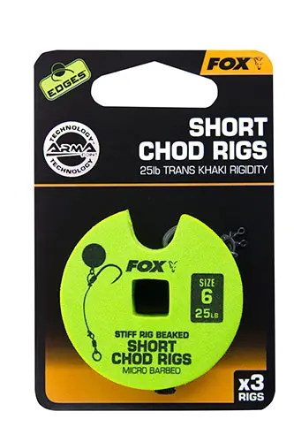 Fox Stiff Chod Rigsversione amo nr 6 / 25lb / short - MPN: CCR164 - EAN: 5055350289358