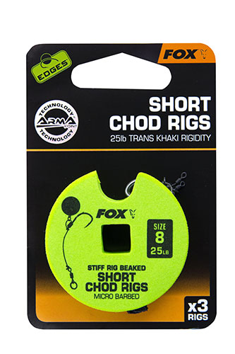 Fox Stiff Chod Rigswersja hak nr 8 / 25lb / short - MPN: CCR166 - EAN: 5055350289372