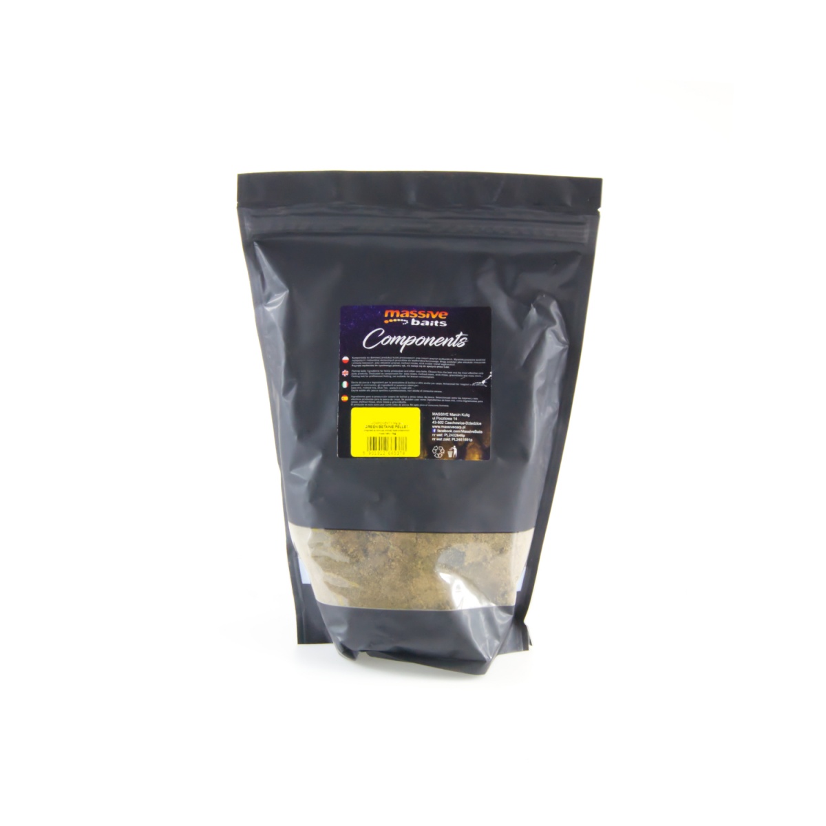 MassiveBaits Components - Mączka Green Betaine Pelletopakowanie 1kg - MPN: KP025 - EAN: 5901912665378