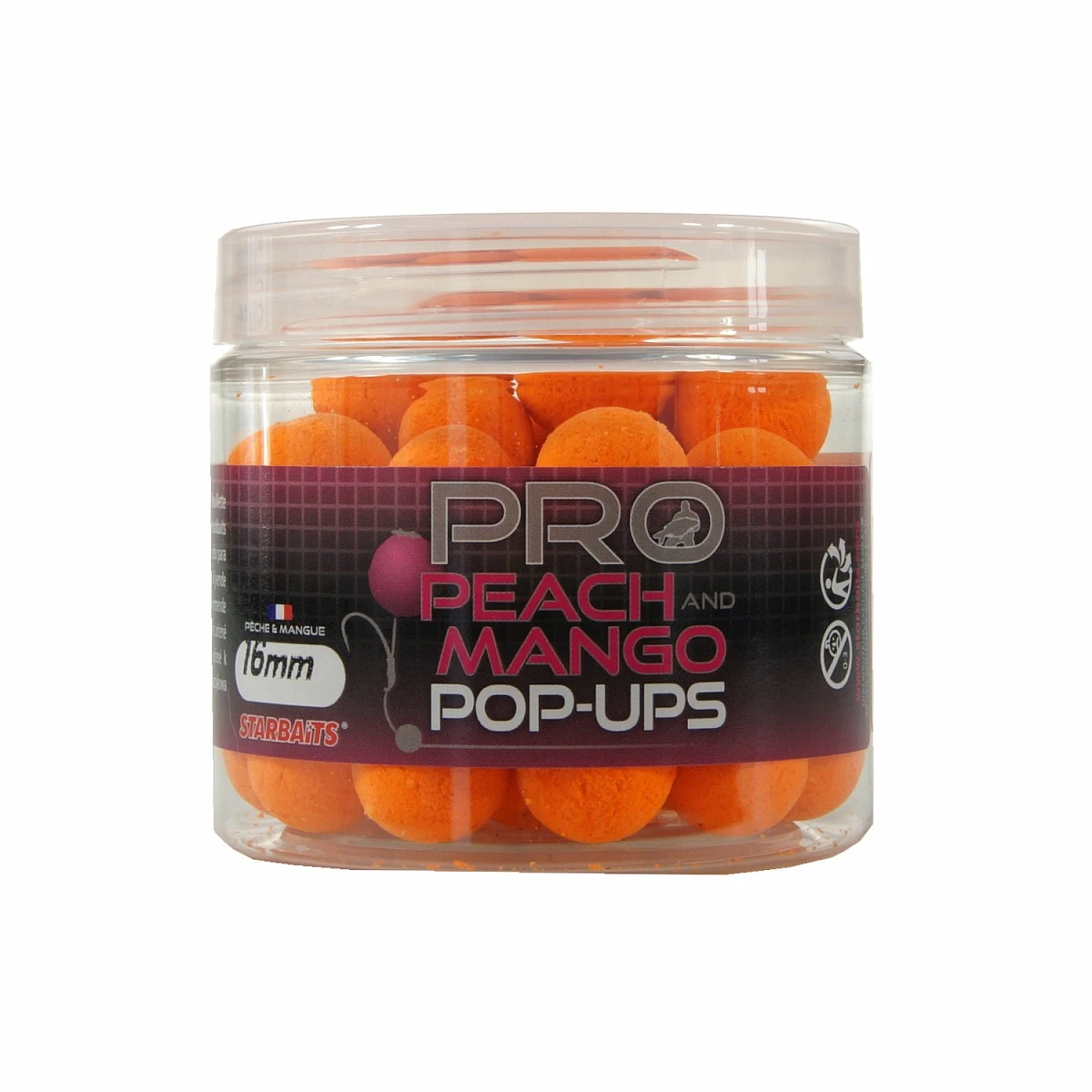 NEW Starbaits Probiotic Peach & Mango Pop-Upsmărimea 16mm/50g - MPN: 83799 - EAN: 3297830837990