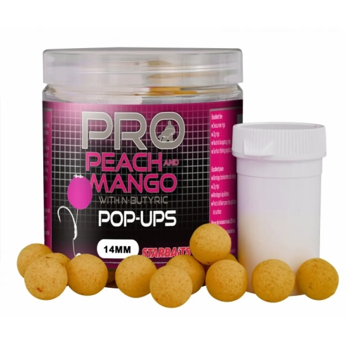 NEW Starbaits Probiotic Peach & Mango Pop-Upsmisurare 14 mm - MPN: 42110 - EAN: 3297830421106