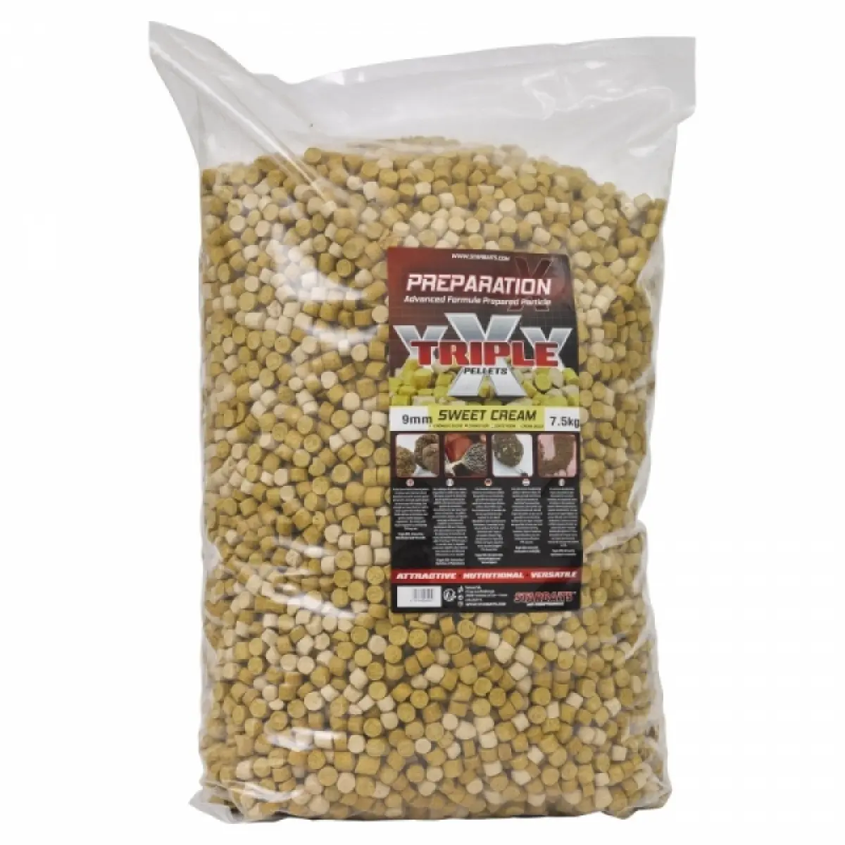 Starbaits Preparation X Triple X Pellets - CREAM 9 mmdiamètre 9 mm - MPN: 28525 - EAN: 3297830285258