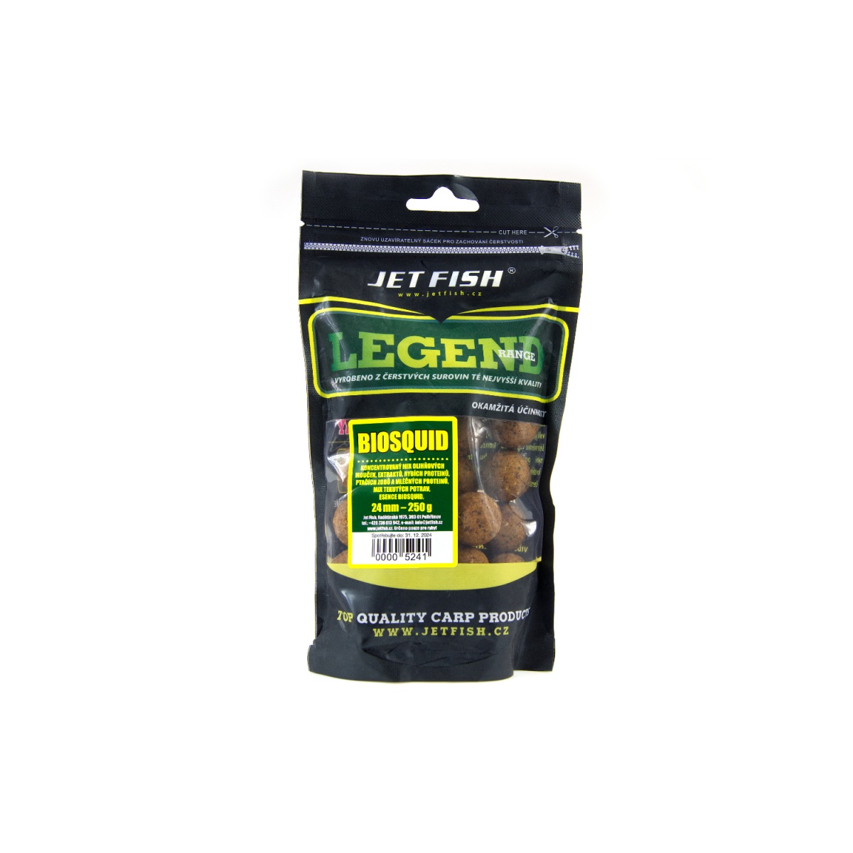 Jetfish Legend Boilie - Biosquid + A.C. Biosquidrozmiar 24mm / 250g - MPN: 000524 - EAN: 00005241