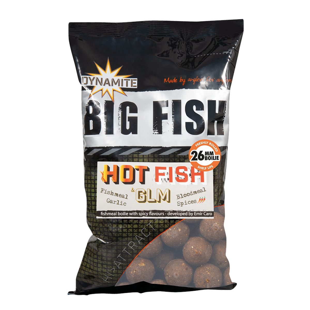 DynamiteBaits Boilies - Hot Fish & GLMrozmiar 26 mm / 1kg - MPN: DY1208 - EAN: 5031745226764