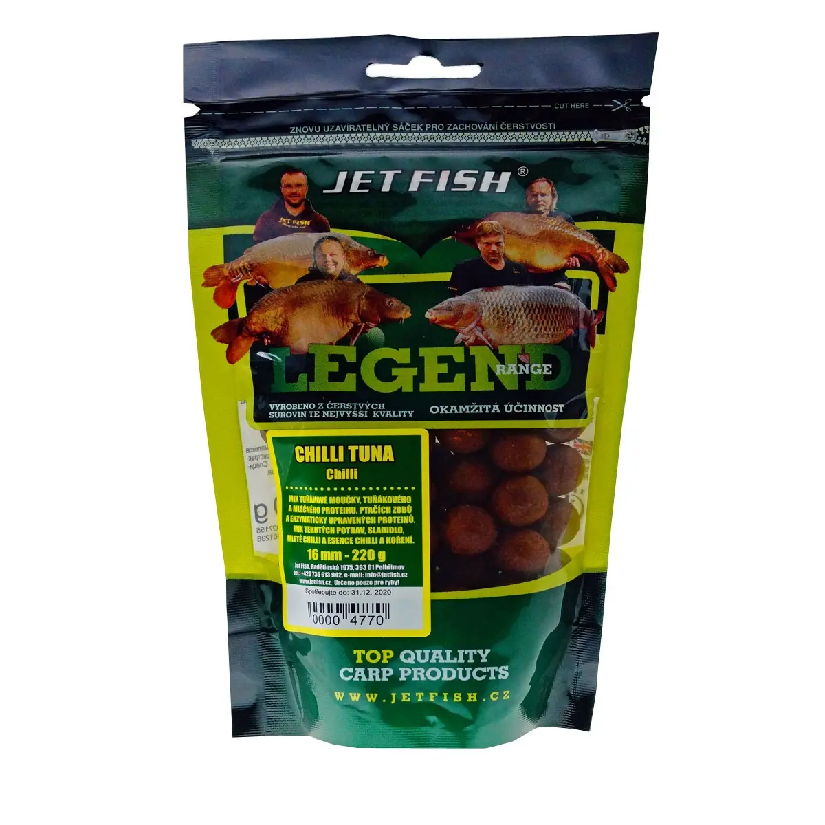 Jetfish Legend Boilie - Chilli Tunamărimea 16mm / 220g - MPN: 000477 - EAN: 00004770
