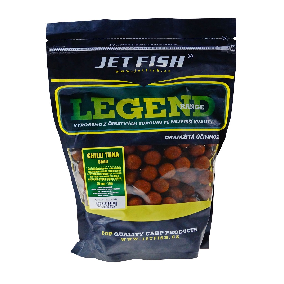 Jetfish Legend Boilie - Chilli Tunarozmiar 20mm / 1kg - MPN: 000543 - EAN: 00005432