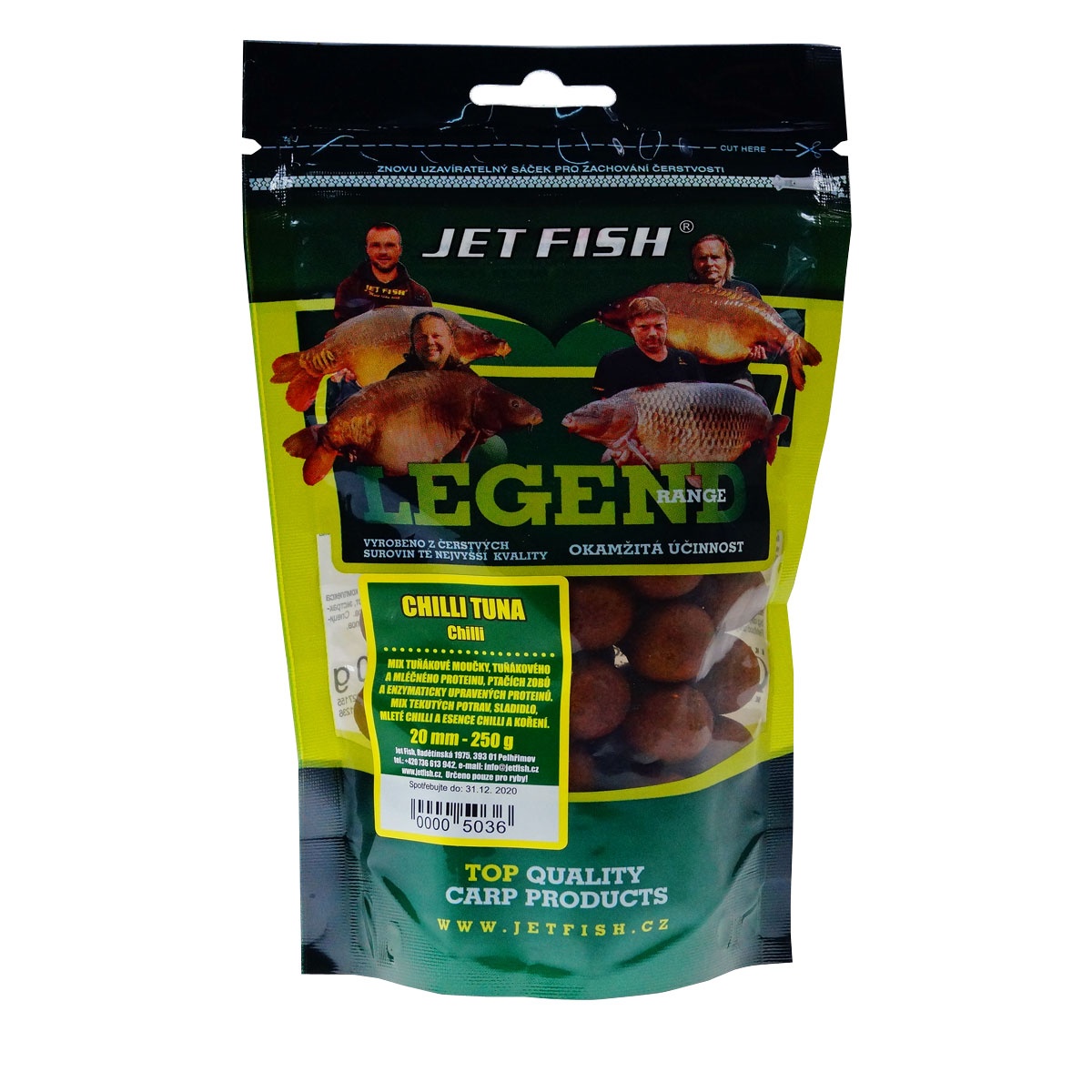 Jetfish Legend Boilie - Chilli Tunarozmiar 20mm / 250g - MPN: 000503 - EAN: 00005036