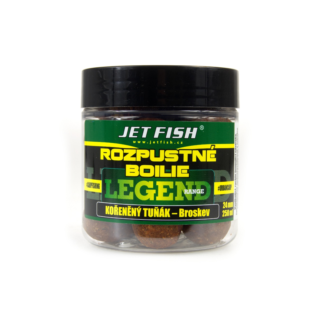 Jetfish Legend Soluble Boilies Spicy Tuna / Peachrozmiar 24mm - MPN: 000122 - EAN: 00001229