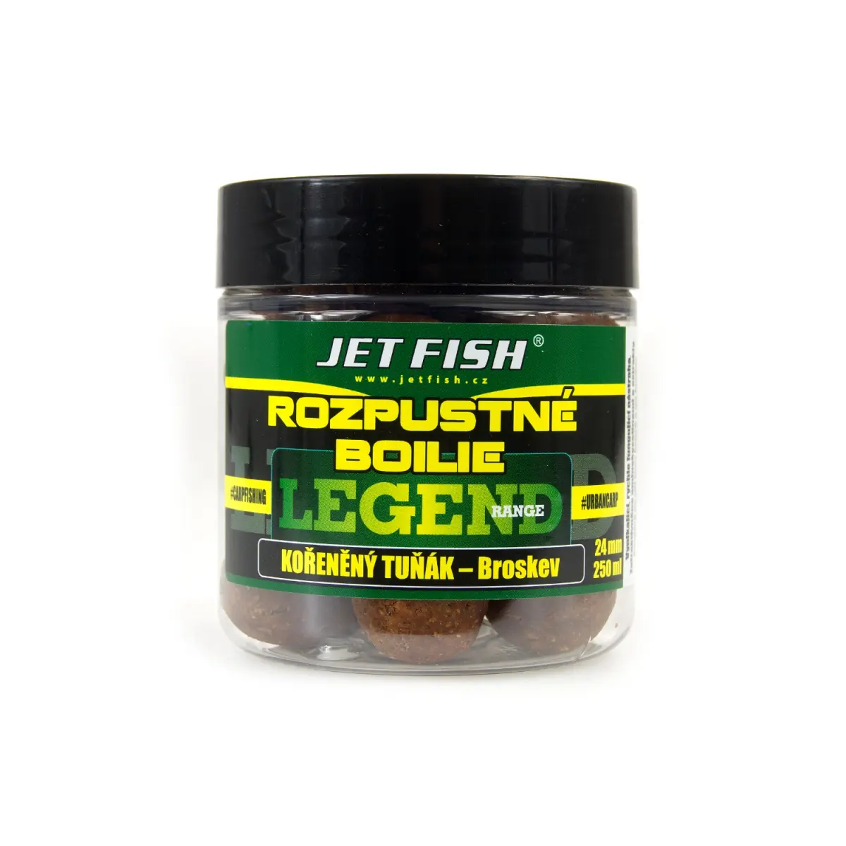 Jetfish Legend Soluble Boilies Spicy Tuna / Peachmărimea 24mm - MPN: 000122 - EAN: 00001229
