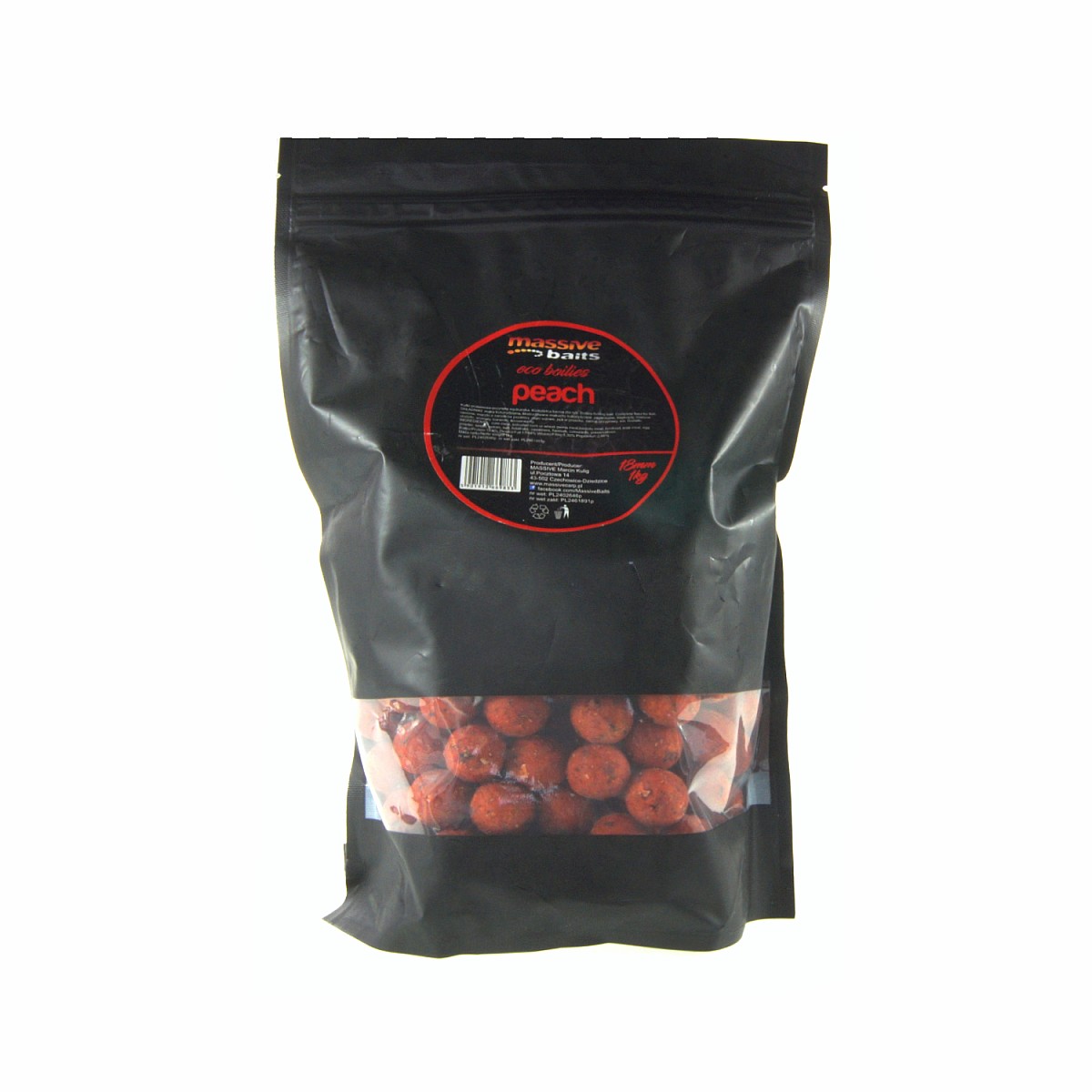 MassiveBaits Eco Boilies - Peachopakowanie 18 mm / 1 kg - MPN: ECO10.1 - EAN: 5901912669833