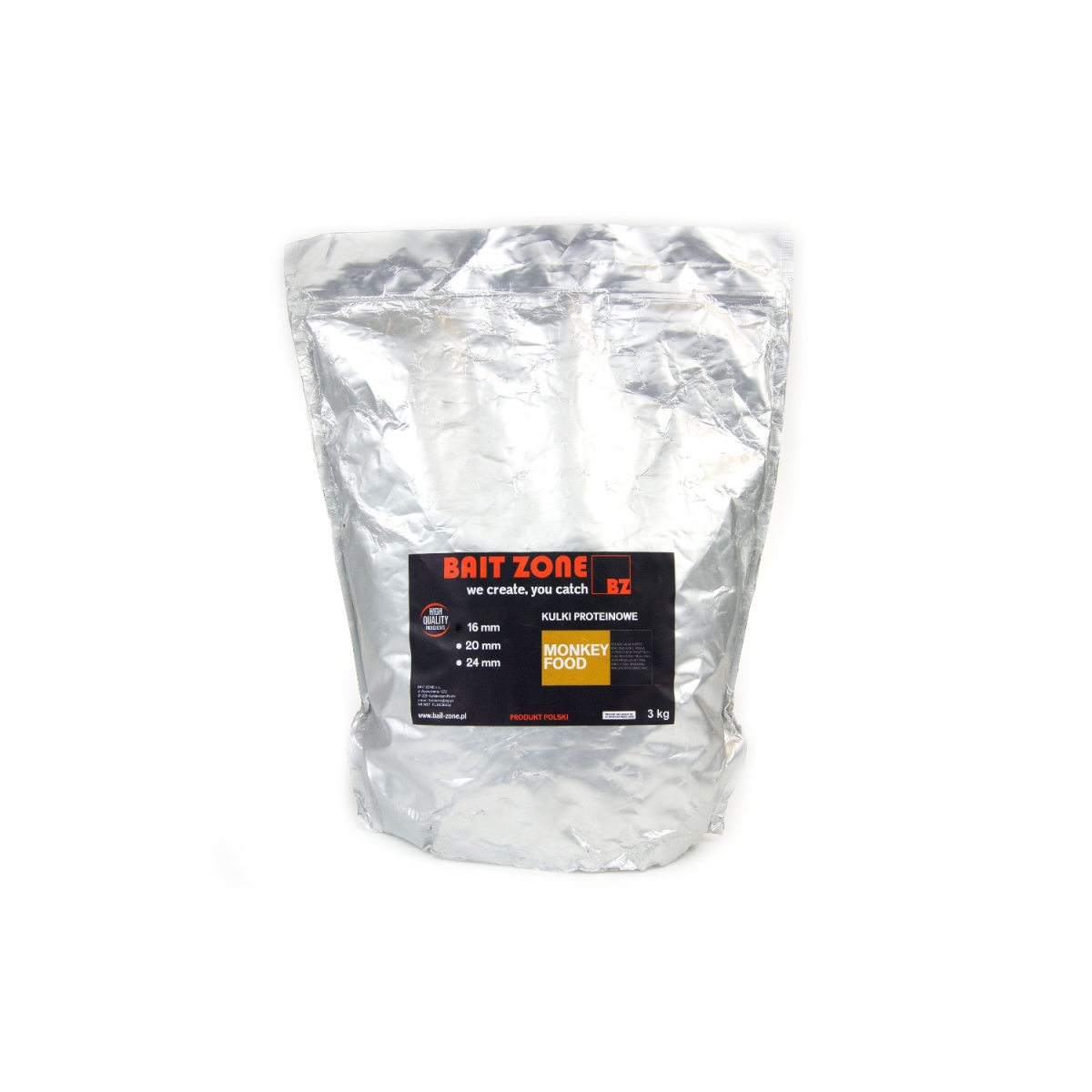 Bait Zone Boilies Monkey Foodrozmiar 16mm / 3kg - MPN: BZMF16/3 - EAN: 200000060961