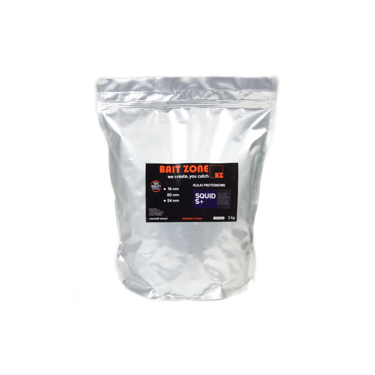 Bait Zone Boilies Squid S+розмір 20 мм / 3 кг - MPN: BZS20/3 - EAN: 200000061067