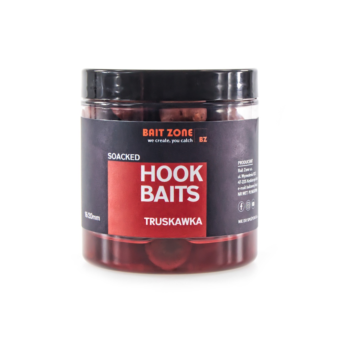 Bait Zone Hookbaits - Strawberry - BZHBT - Strawberry Hook Baits > Protein  Balls > Bait Zone - ROCKWORLD Carp Tackle Shop