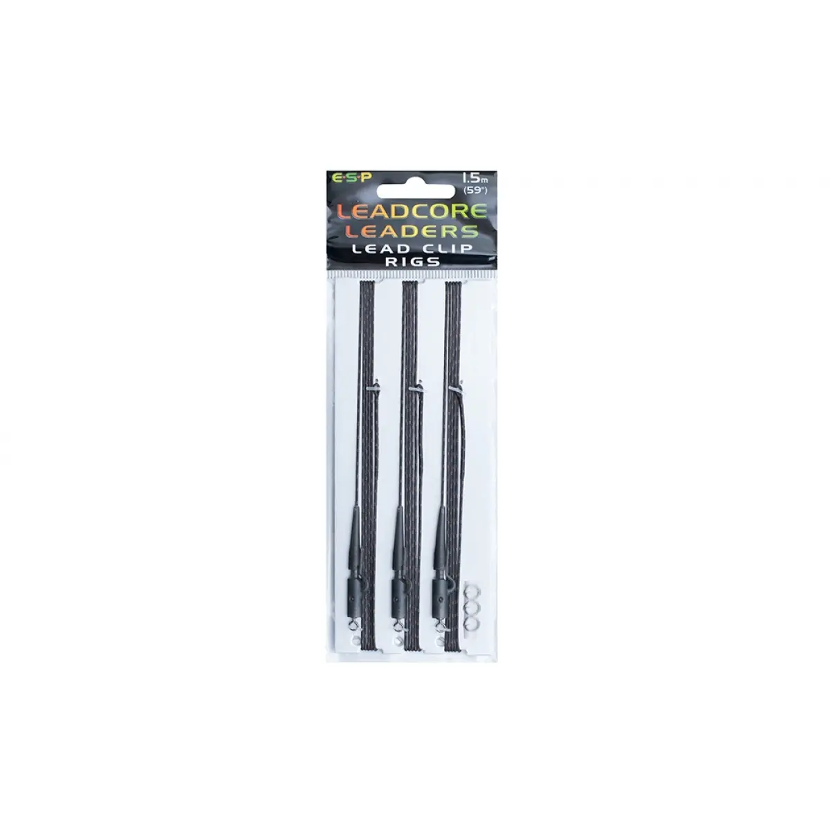ESP Leadcore Leader Lead Clip 1,5m 3szt.culoare Choddy Silt (gri închis) - MPN: ETLLLC015CS - EAN: 5055394205291