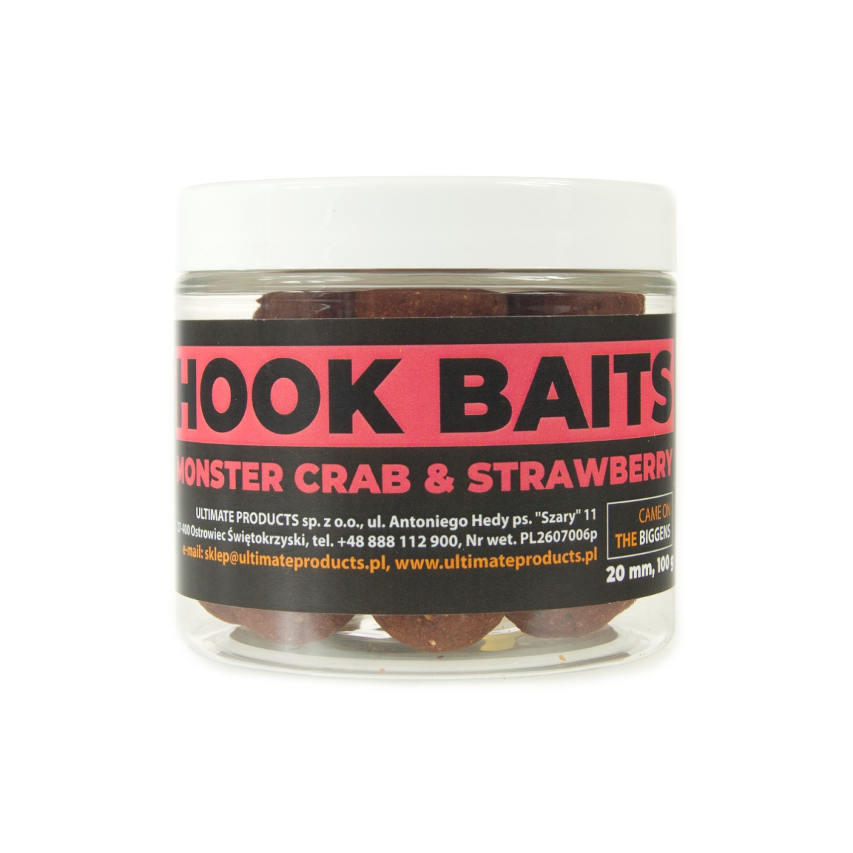 UltimateProducts Hookbaits - Monster Crab & Strawberryrozmiar 20 mm - EAN: 5903855430440