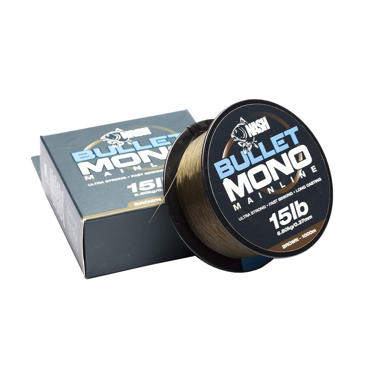 Nash Bullet Monomodel 15lb(0,37mm) / brown / 1000m - MPN: T2806 - EAN: 5055108928065