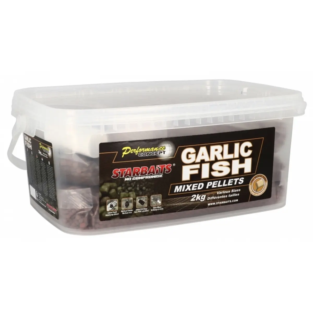 Starbaits Garlic Fish Mix PelletsVerpackung 2kg