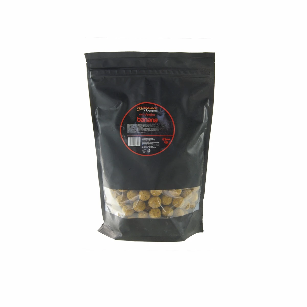 MassiveBaits Eco Boilies - Bananaambalaj 18 mm / 1 kg - MPN: ECO20.1 - EAN: 5901912669901