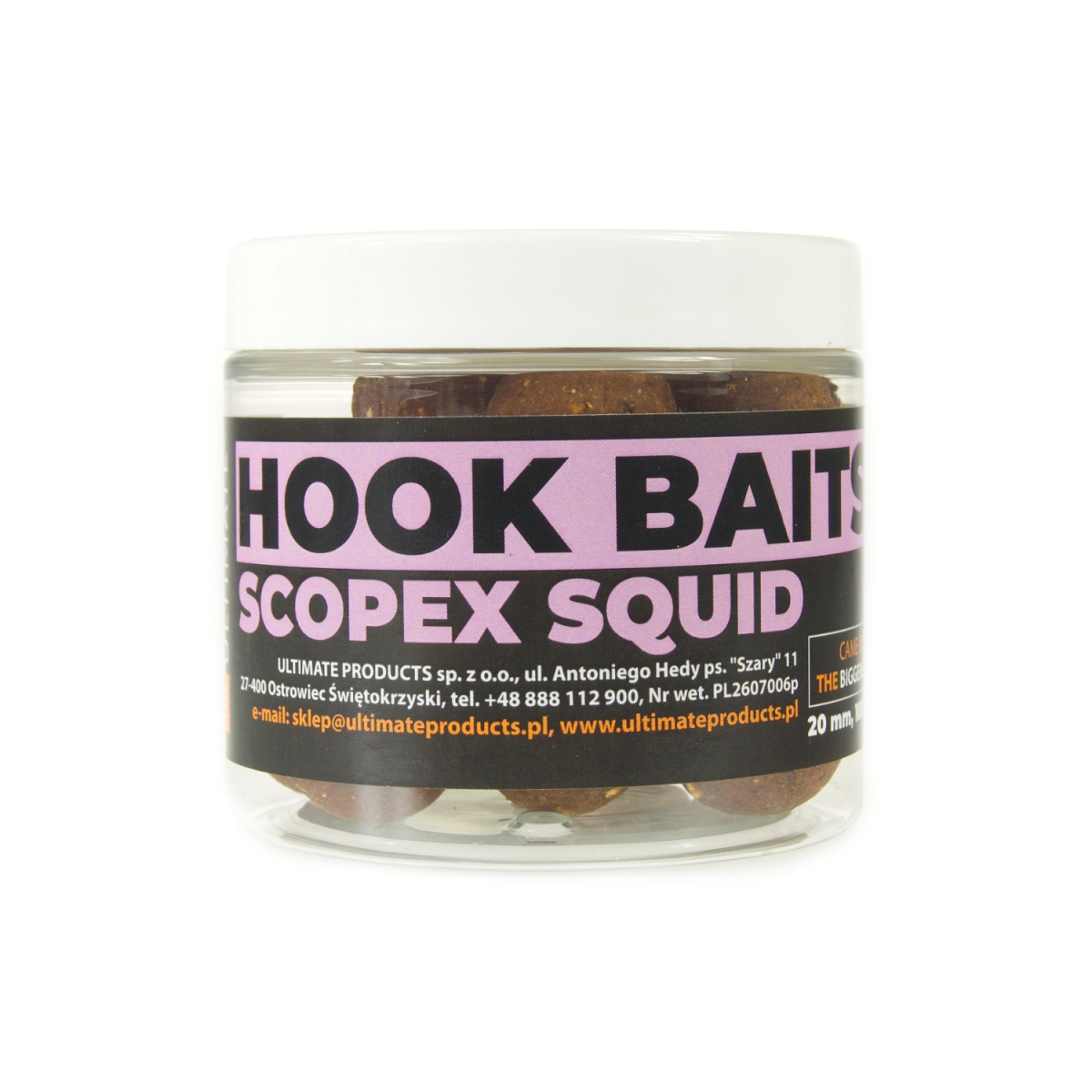 UltimateProducts Hookbaits - Scopex Squidrozmiar 20 mm - EAN: 5903855431096