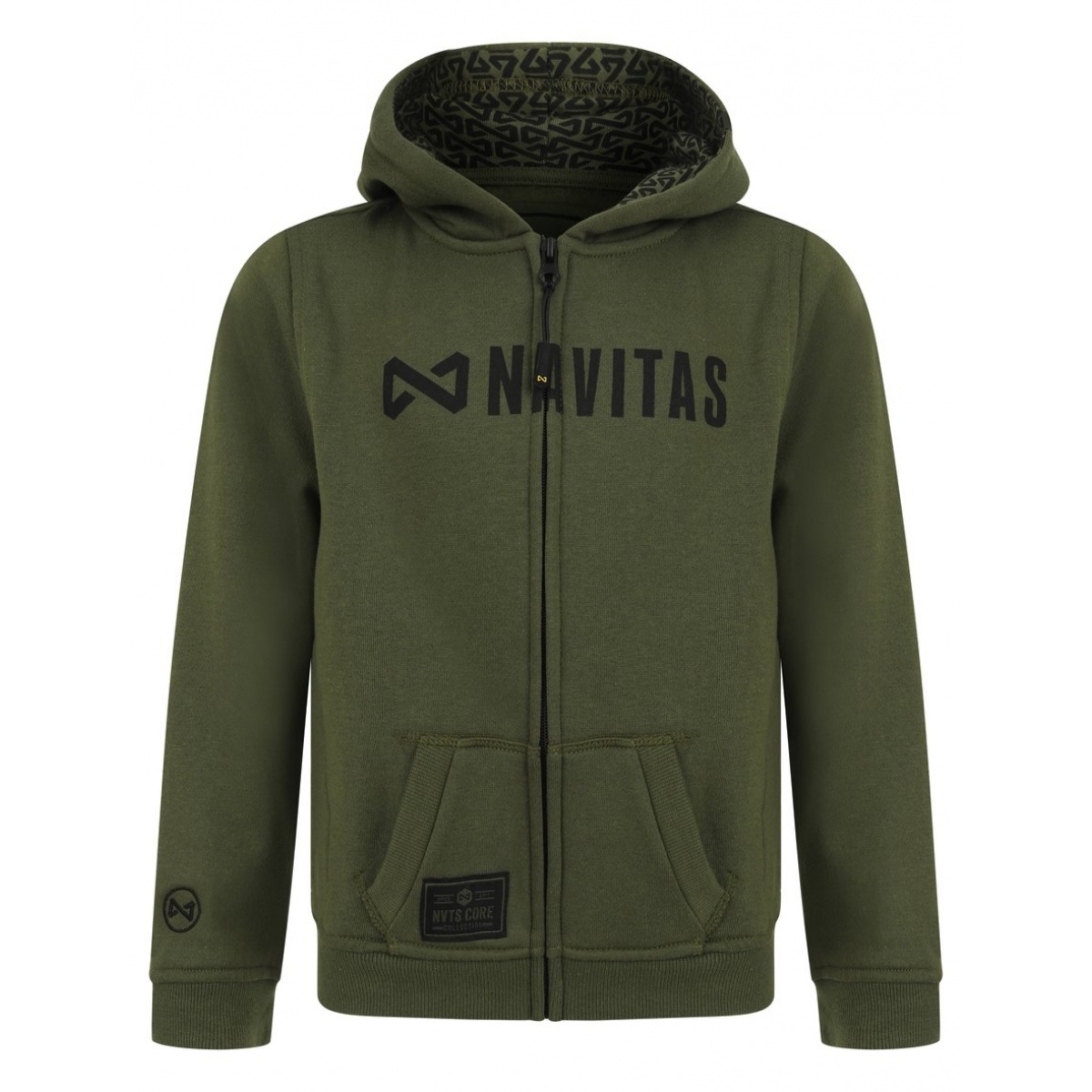 NAVITAS CORE Kids Green Zip Hoody model 3/4 lata - MPN: NTKC4501-3/4 - EAN: 5060771721271