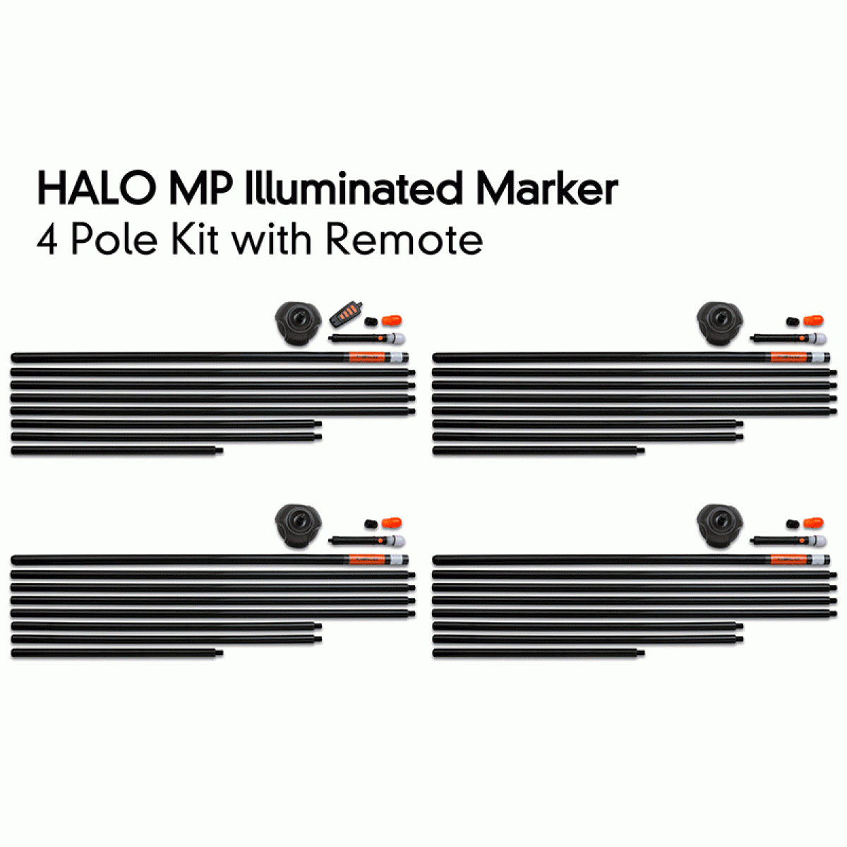 Fox Halo Iluminated Marker Pole Kitwersja 4 sztuki z pilotem - MPN: CEI183 - EAN: CEI183