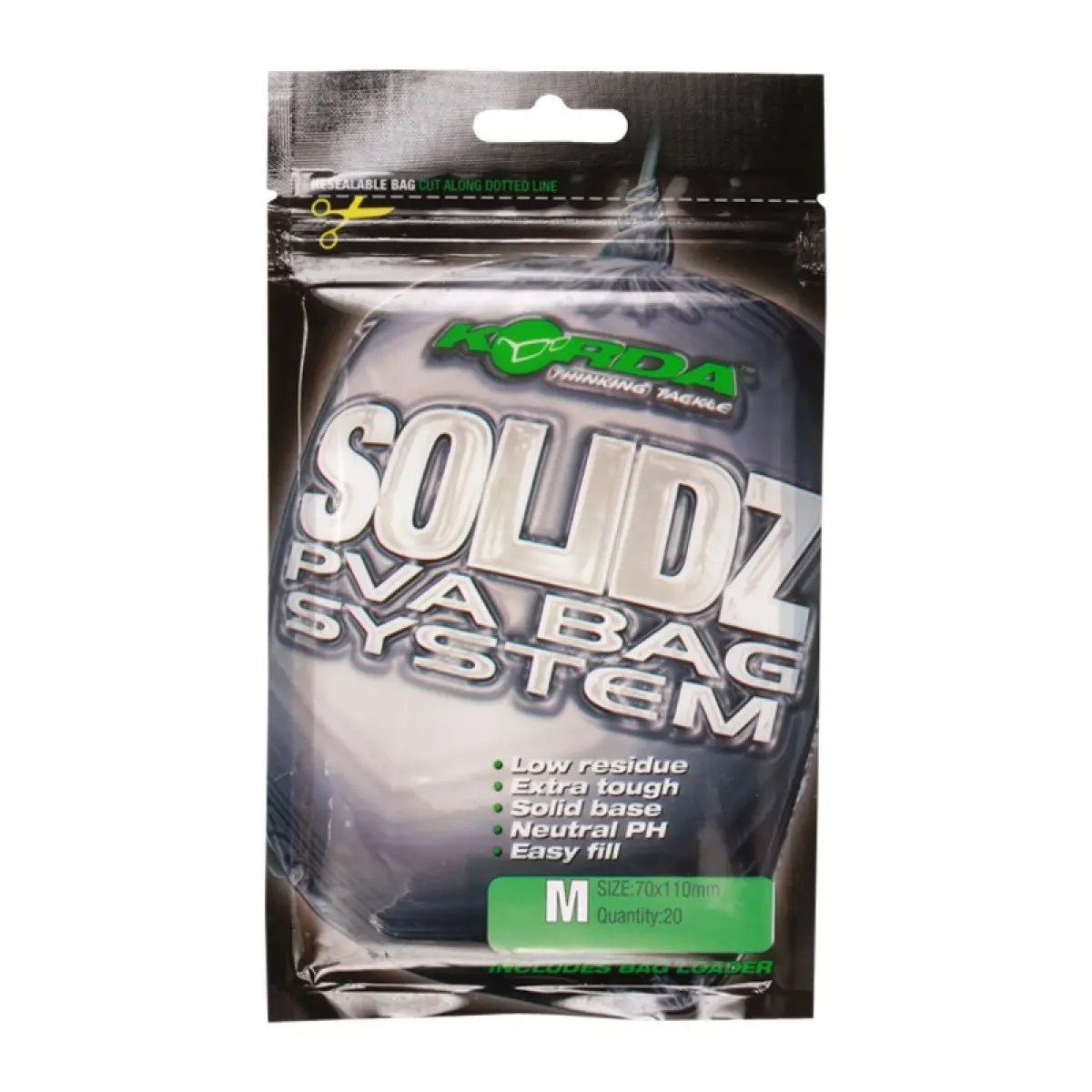 Korda Solidz PVA Bags Mediummărimea 70 x 110mm (20 bucăți) - MPN: KPVA3 - EAN: 5060062113754
