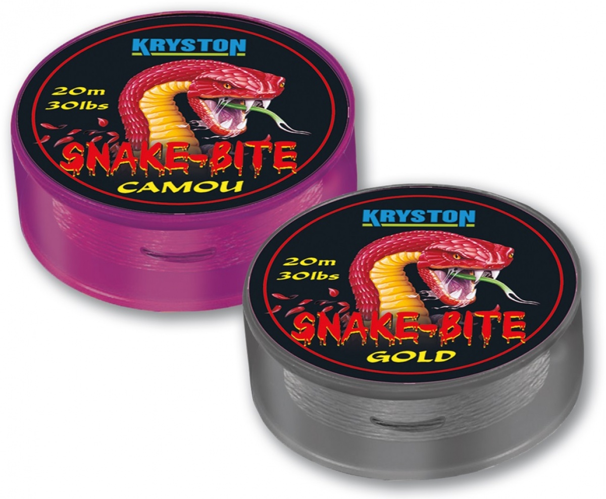 Kryston SNAKE-BITE Coated Hooklink 20 lb / Camou wytrzymałość/kolor