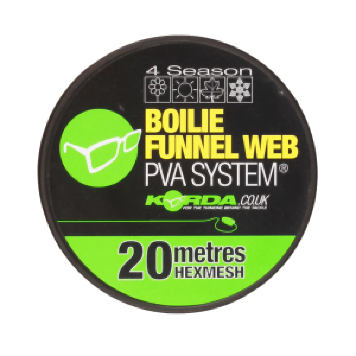 Korda Boilie Funnel Web 4 Seasons 25mm / 20m refilltip 25mm / 20m (Hexmesh) - MPN: KBHR20 - EAN: 5060062112283