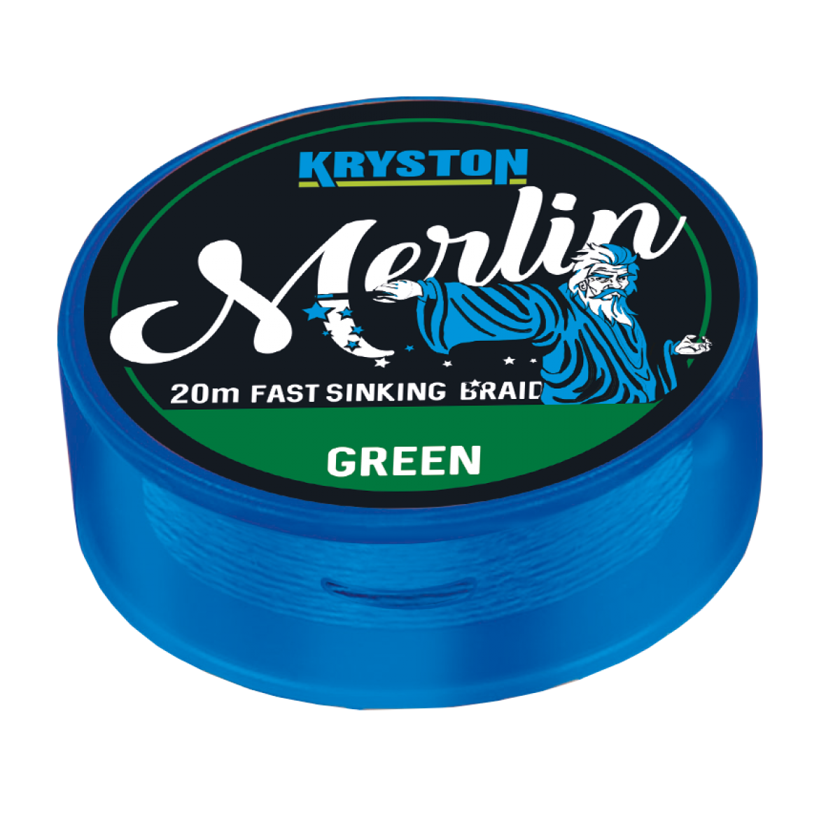 Kryston MERLIN Fast Sinking Braid 15 lb / Weedy Green wersja