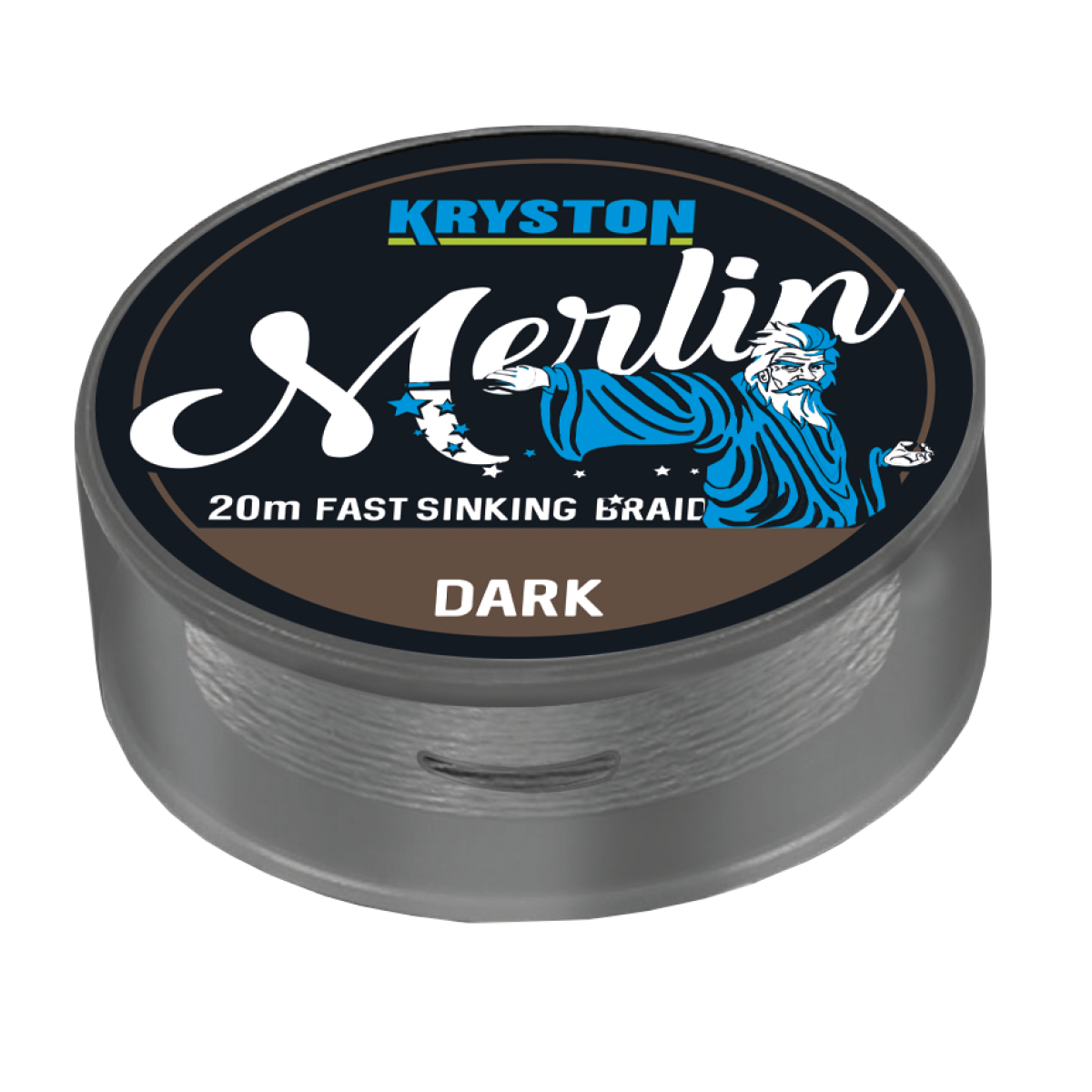 Kryston MERLIN Fast Sinking Braid 25 lb / Dark Silt wersja