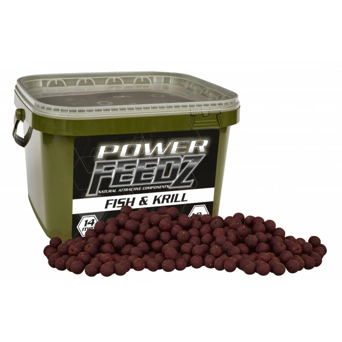 Starbaits Power Feedz Boilies - Fish and Krill 24 mmsize 24 mm - MPN: 63923 - EAN: 3297830639235
