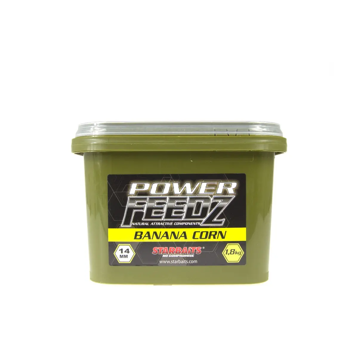 Starbaits Power Feedz Boilies - Banana Corn mărimea 14mm / 1.8kg - MPN: 63966 - EAN: 3297830639662