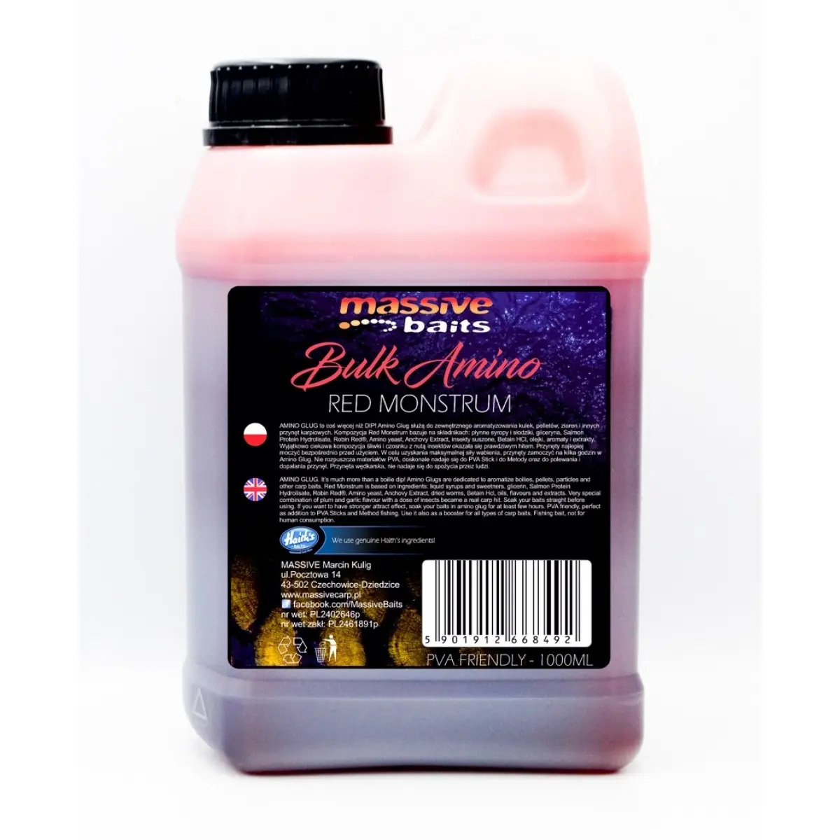 MassiveBaits Bulk Amino Red Monstrumambalaj 1000ml - MPN: LQ031 - EAN: 5901912668492