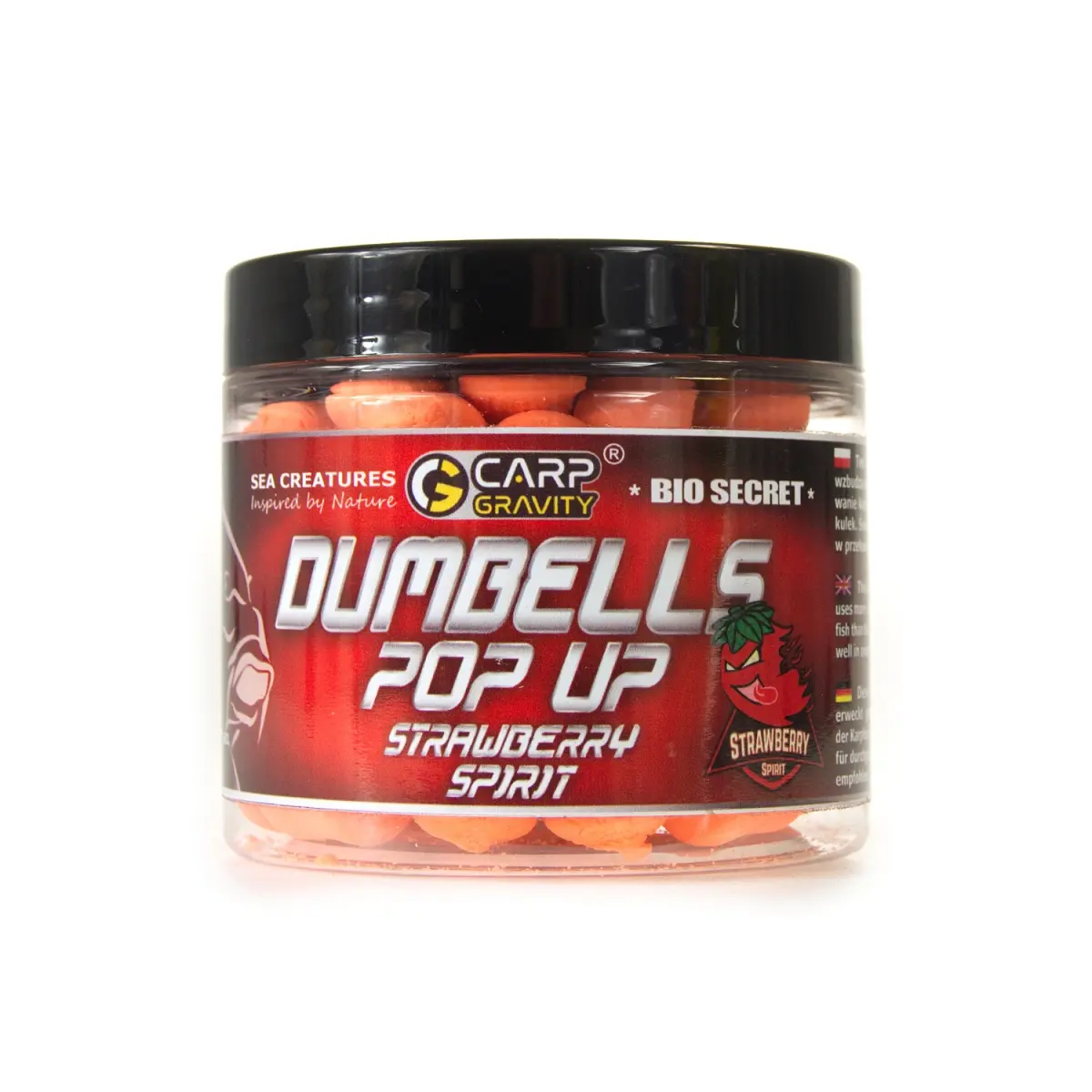 Carp Gravity Dumbells Pop Up - Strawberry Spiritmărimea 14x18mm - MPN: DUM006 - EAN: 200000049287