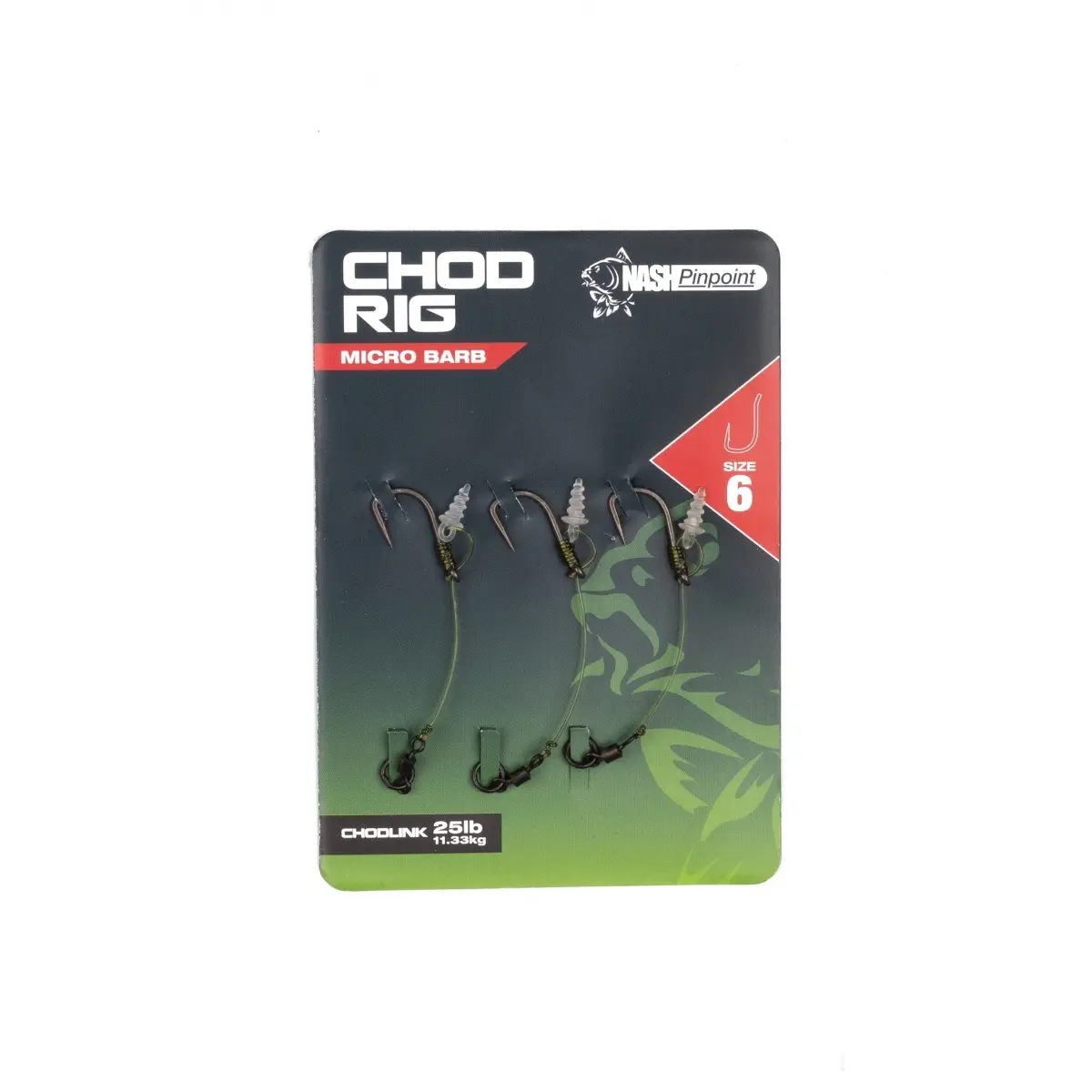 Nash Pinpoint Chod Rig BarbedGröße 6 - MPN: T6302 - EAN: 5055108963028