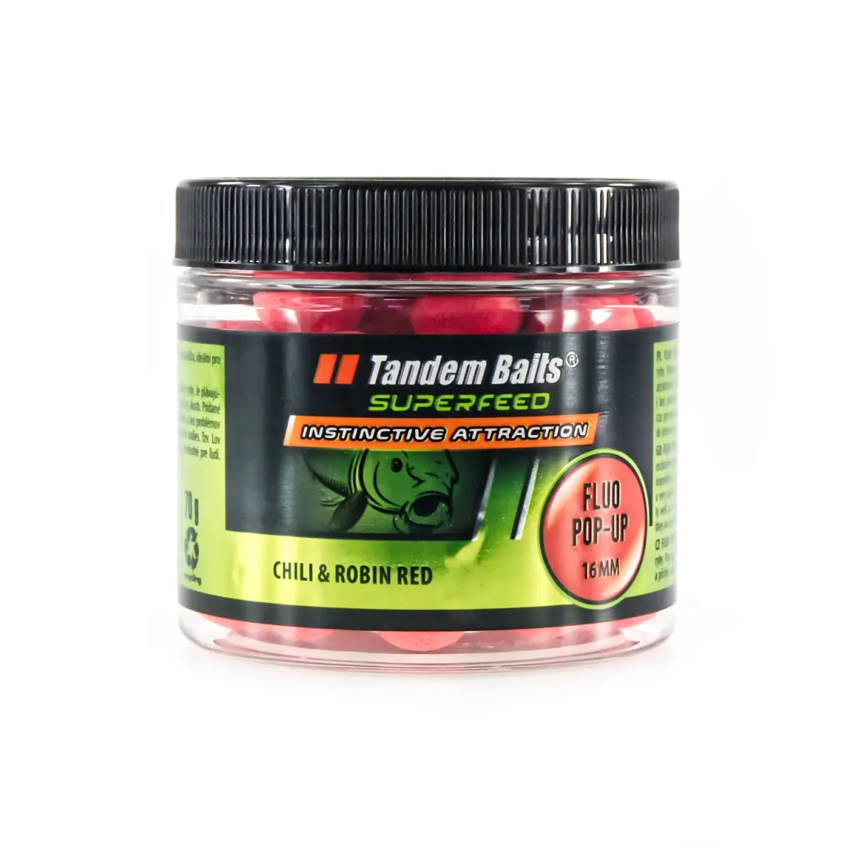 TandemBaits SuperFeed Fluo Pop-Up - Chili & Robin Redmărimea 16mm / 70g - MPN: 25121 - EAN: 5907666688182