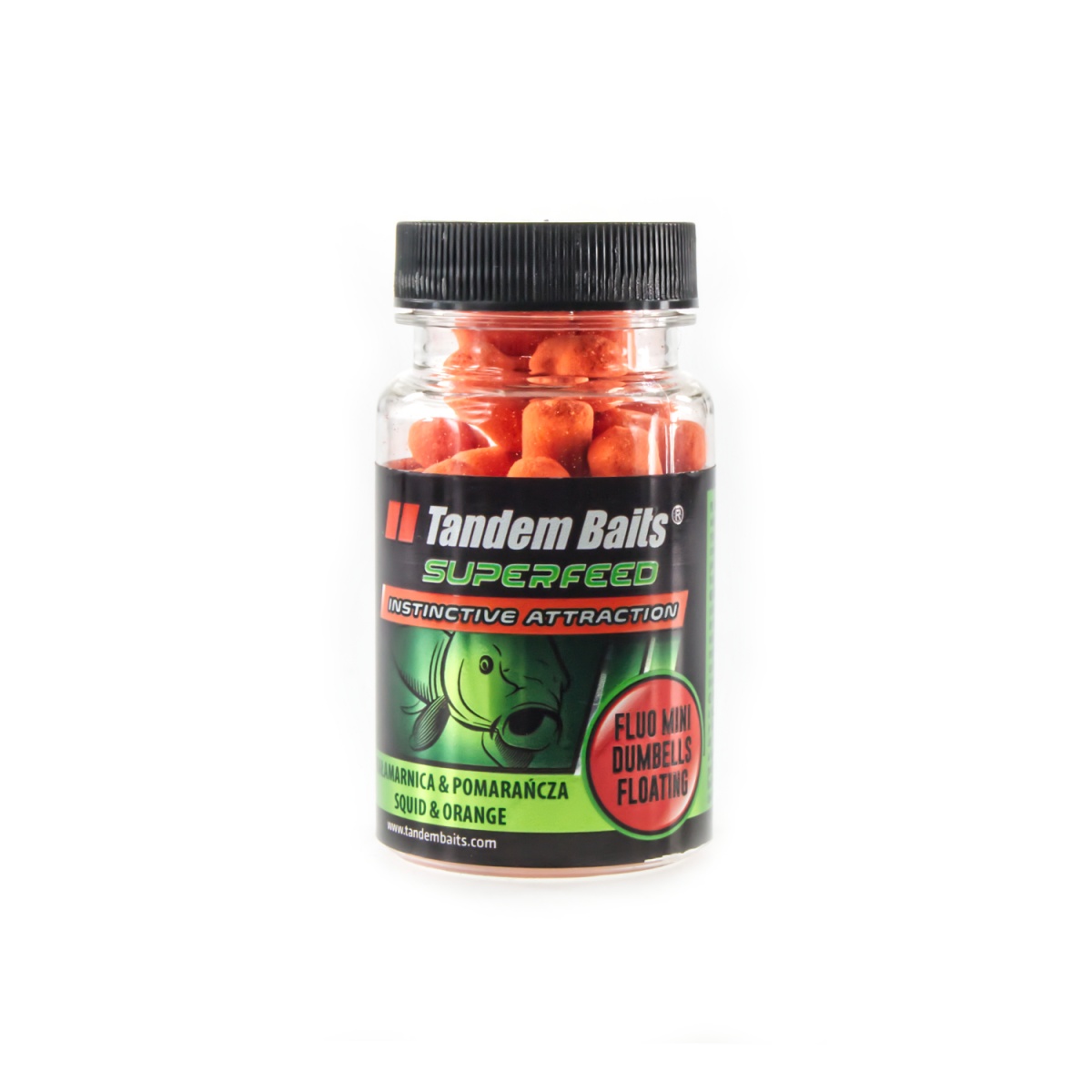 TandemBaits SuperFeed Fluo Mini Dumbells Floating - Kałamarnica & Pomarańczarozmiar mini dumbells / 30g - MPN: 25143 - EAN: 5907666688304