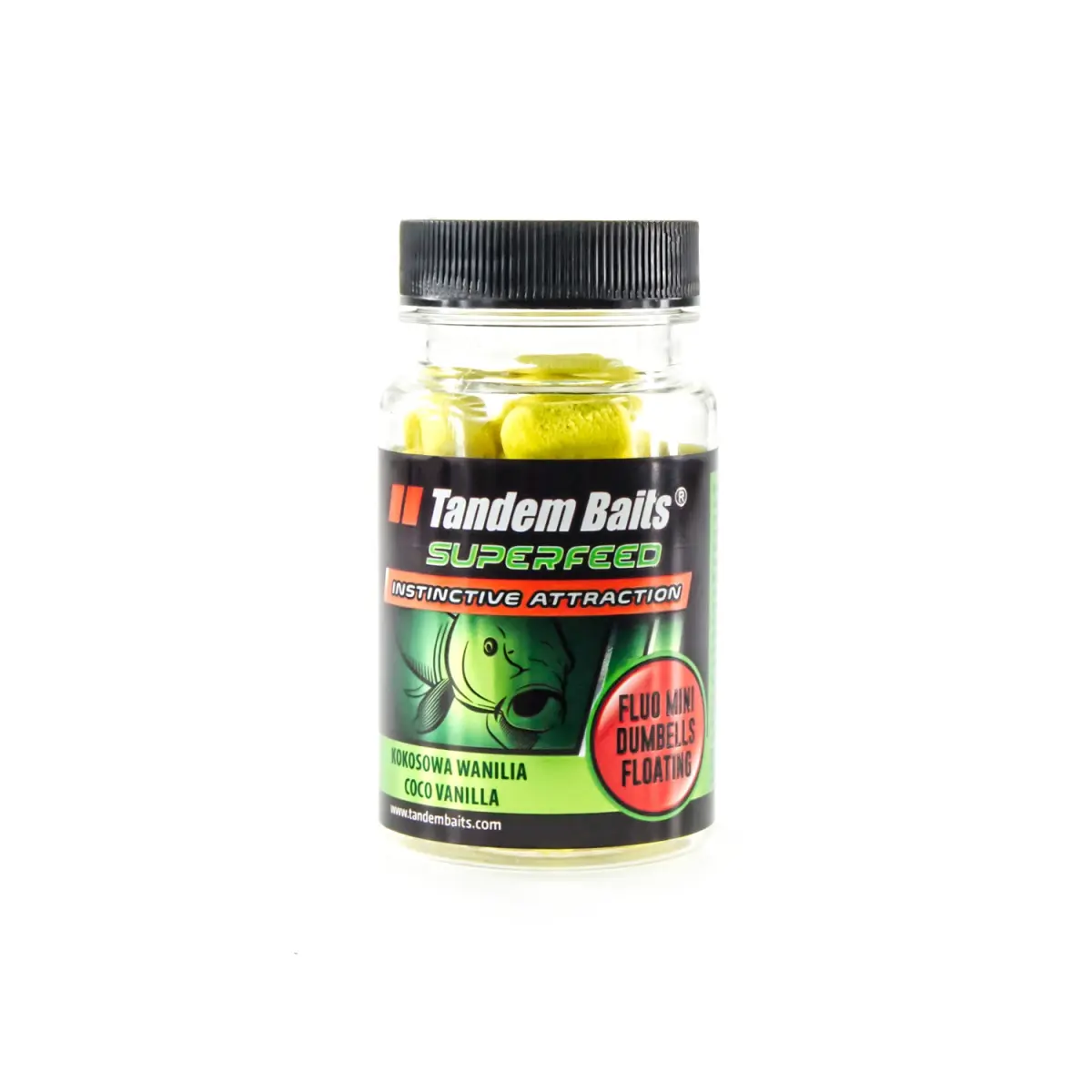 TandemBaits SuperFeed Fluo Mini Dumbells Floating - Vanilie de Cocosmărimea gantere mini / 30g - MPN: 25144 - EAN: 5907666688311