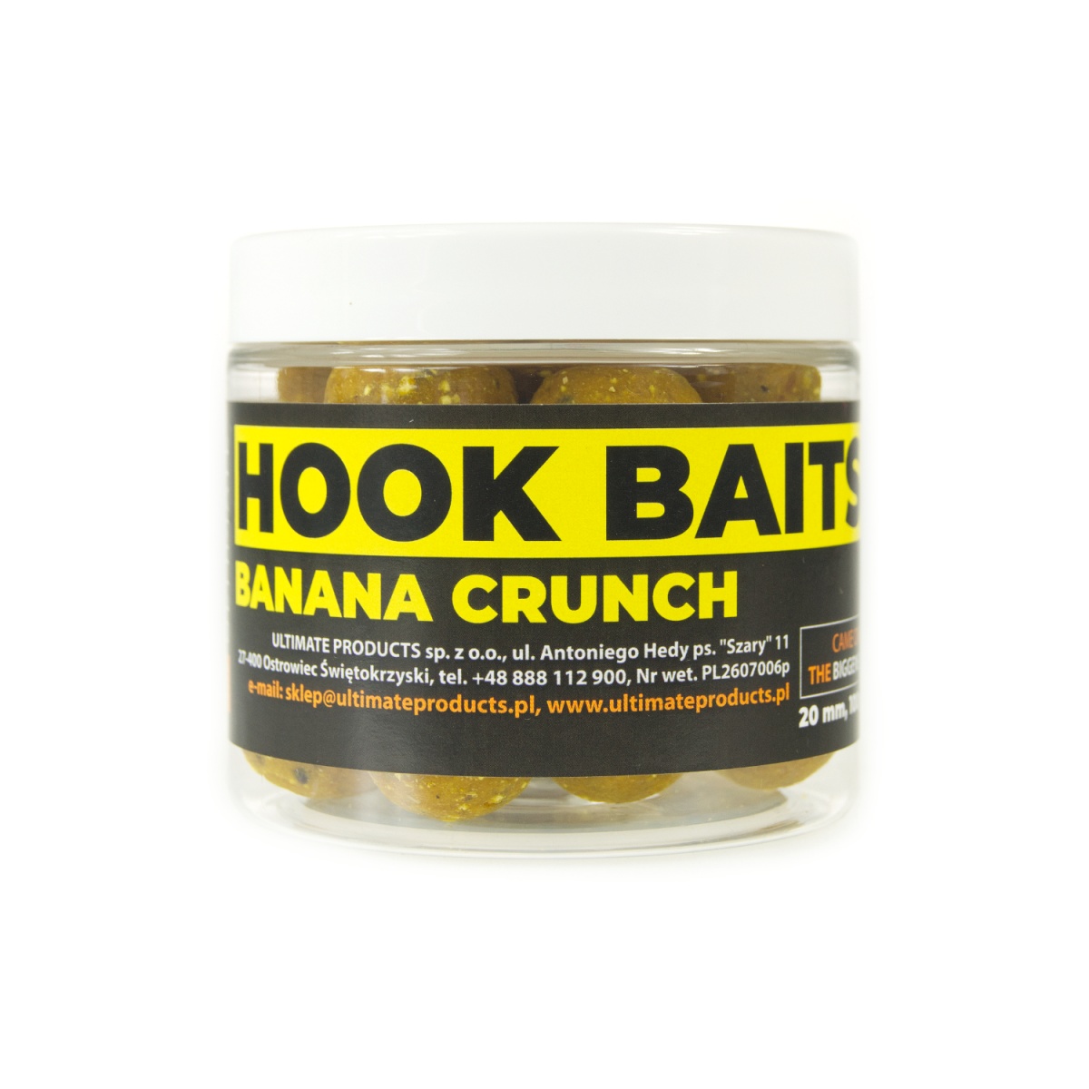 UltimateProducts Banana Crunch Hookbaitsrozmiar 20 mm - EAN: 5903855431577