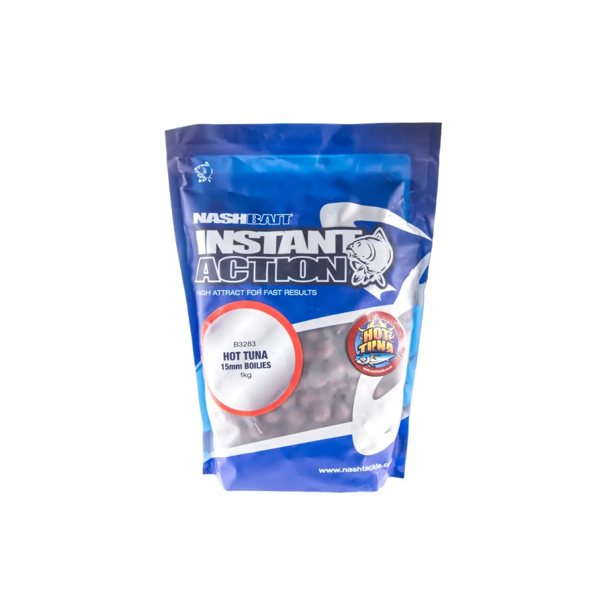 NEW Nash Instant Action Boilies Hot Tuna 1 kgmărimea 15 mm / 1kg - MPN: B3283 - EAN: 5055108832836