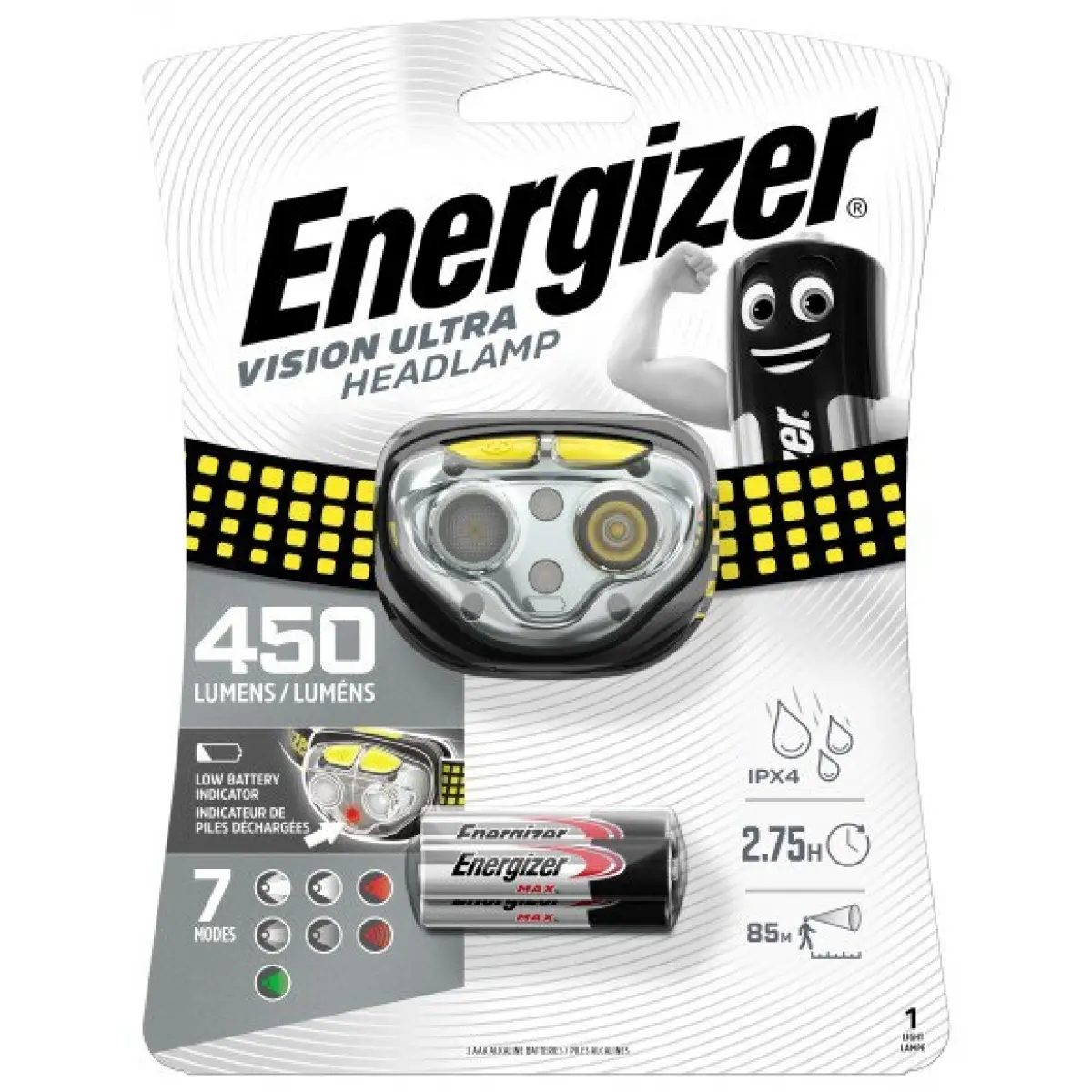 ENERGIZER Vision Ultra Headlamp 450 Lumens - MPN: LP39571 - EAN: 7638900424478