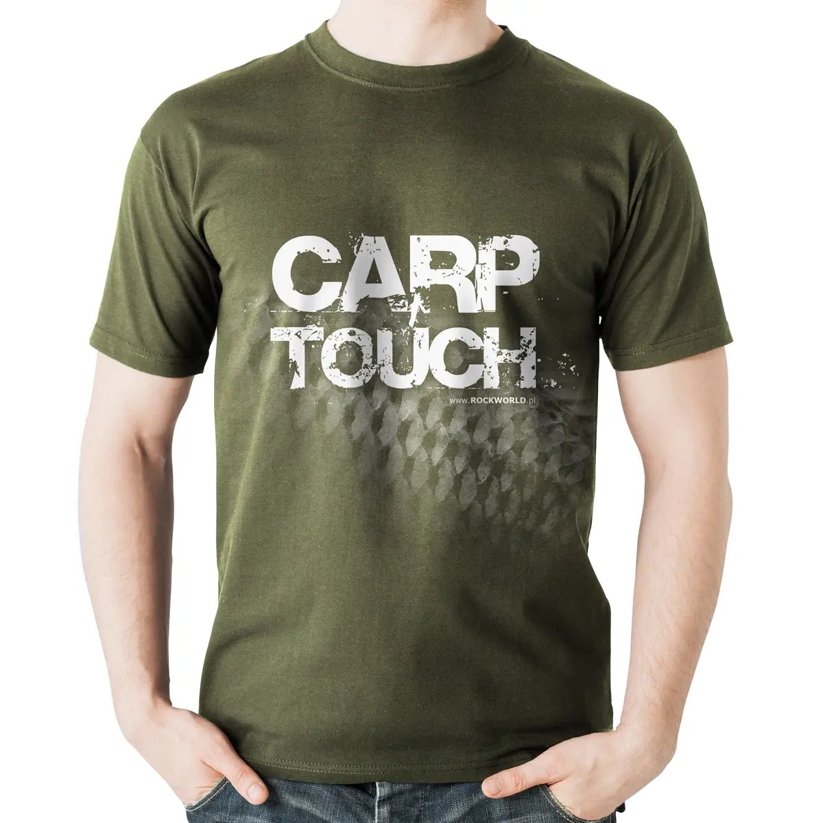 Rockworld Carp Touch - Herren T-Shirt in Oliv XLGröße XL - EAN: 200000057213