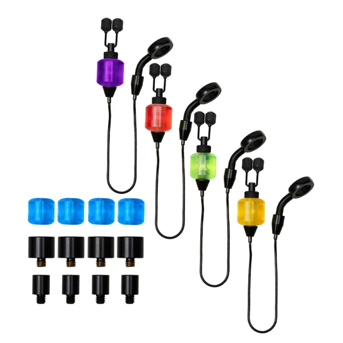 Prologic K1 Mini Bite Indicator Set versiune 4buc / Roșu / Galben / Verde / Albastru / Mov - MPN: SVS65018 - EAN: 5706301650184