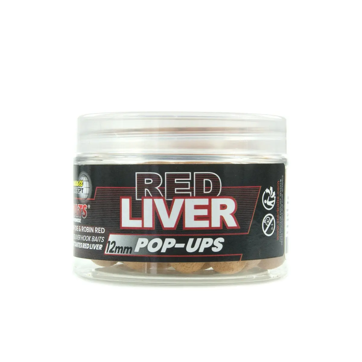 Starbaits Performance Pop Ups - Red Liver mărimea 12mm/50g - MPN: 82377 - EAN: 3297830823771