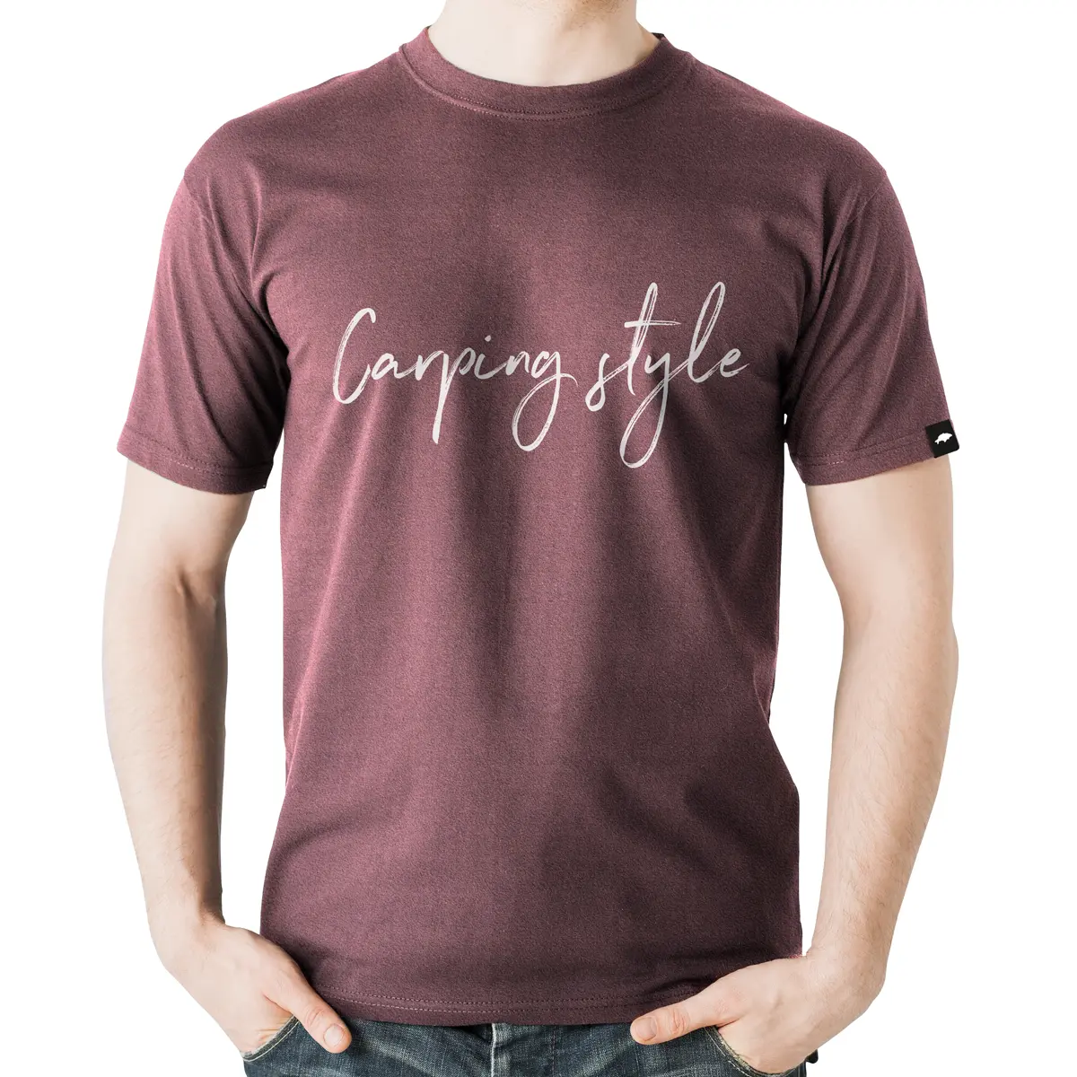 Rockworld Carping Style Melange Burgund  - Herren T-Shirt LGröße L - EAN: 200000057152