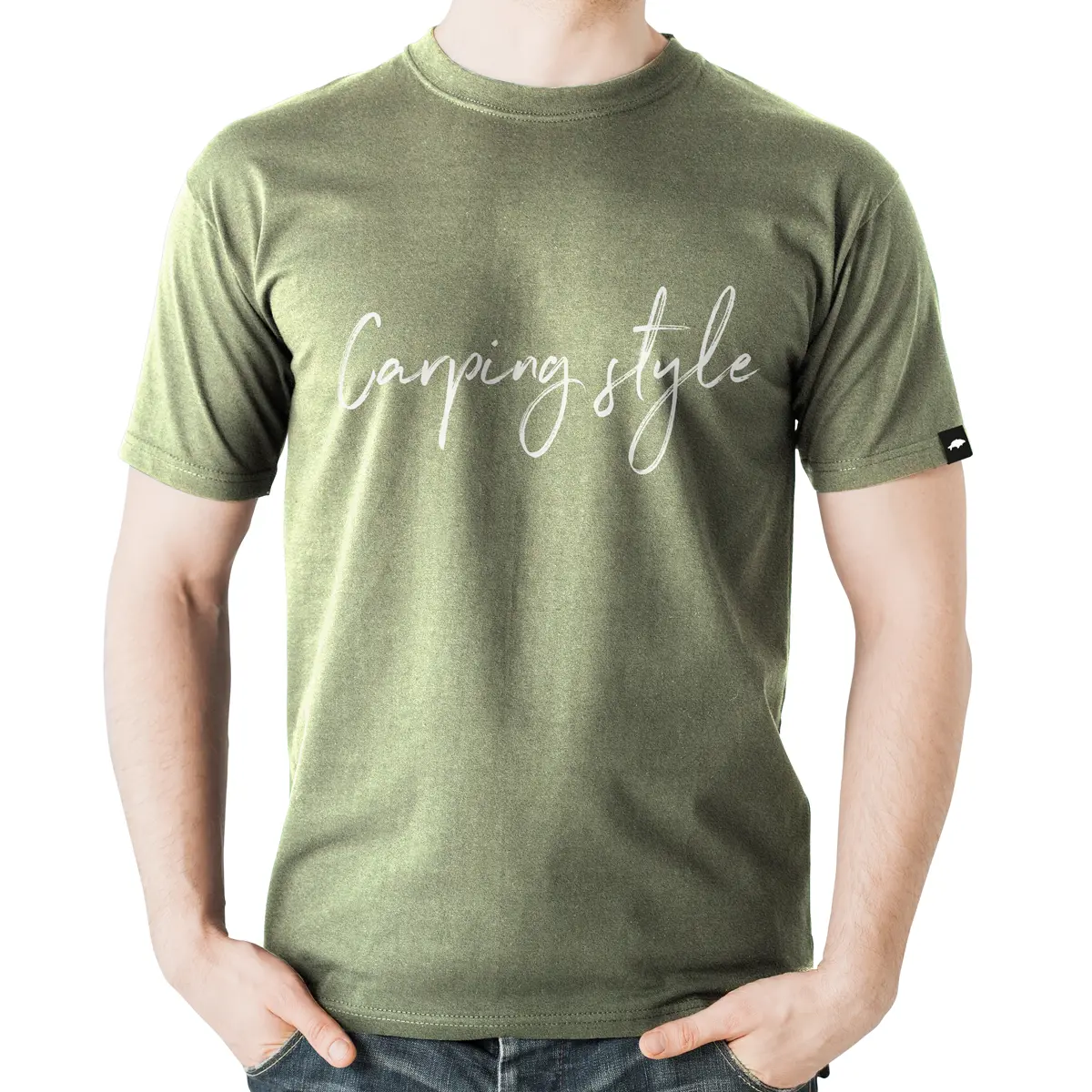 Rockworld Carping Style Melange Khaki  - pánské tričko Lvelikost L - EAN: 200000057107