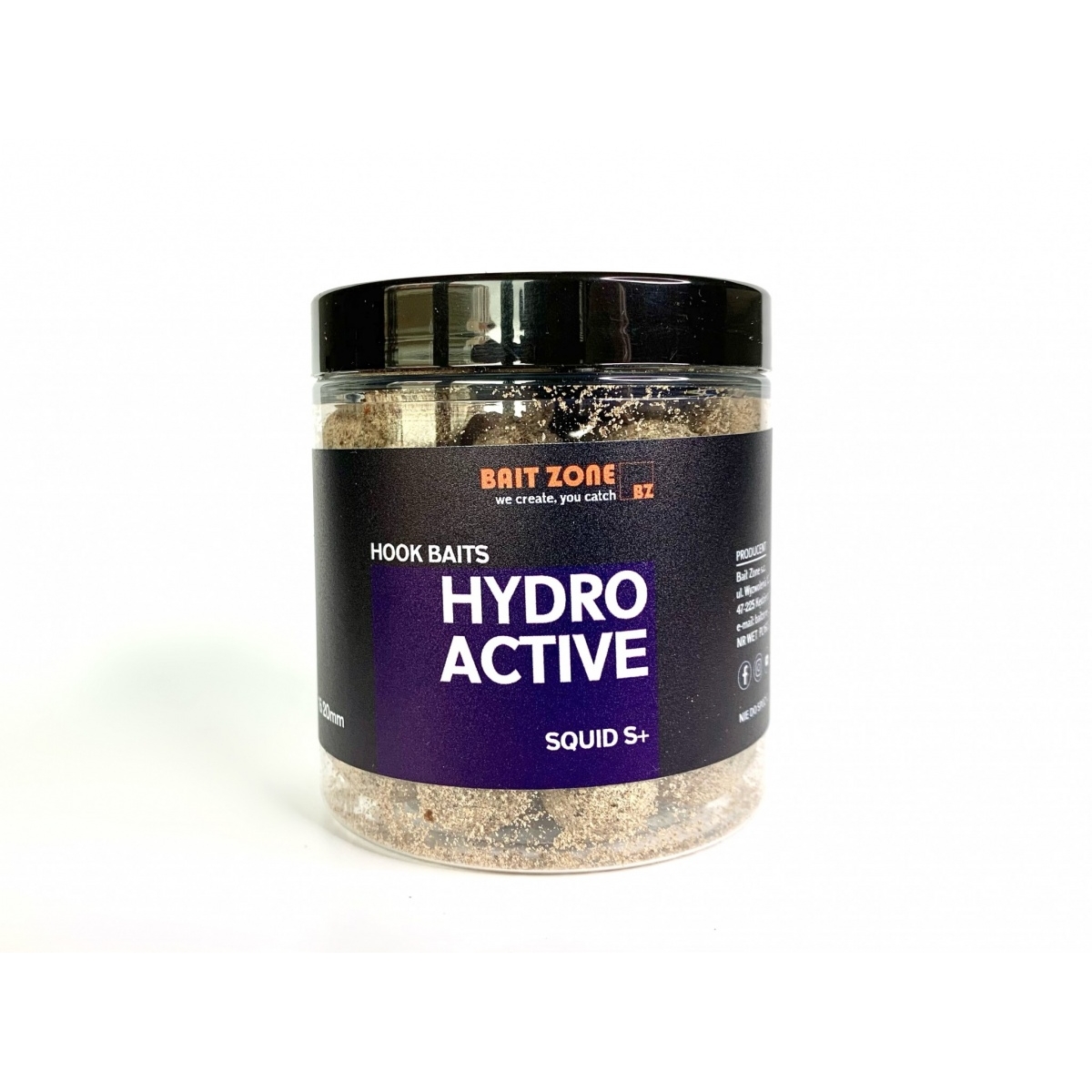 Bait Zone HYDRO-ACTIVE Hookbaits Squid S+rozmiar mix 16/20mm - MPN: BZHAS - EAN: 200000060268